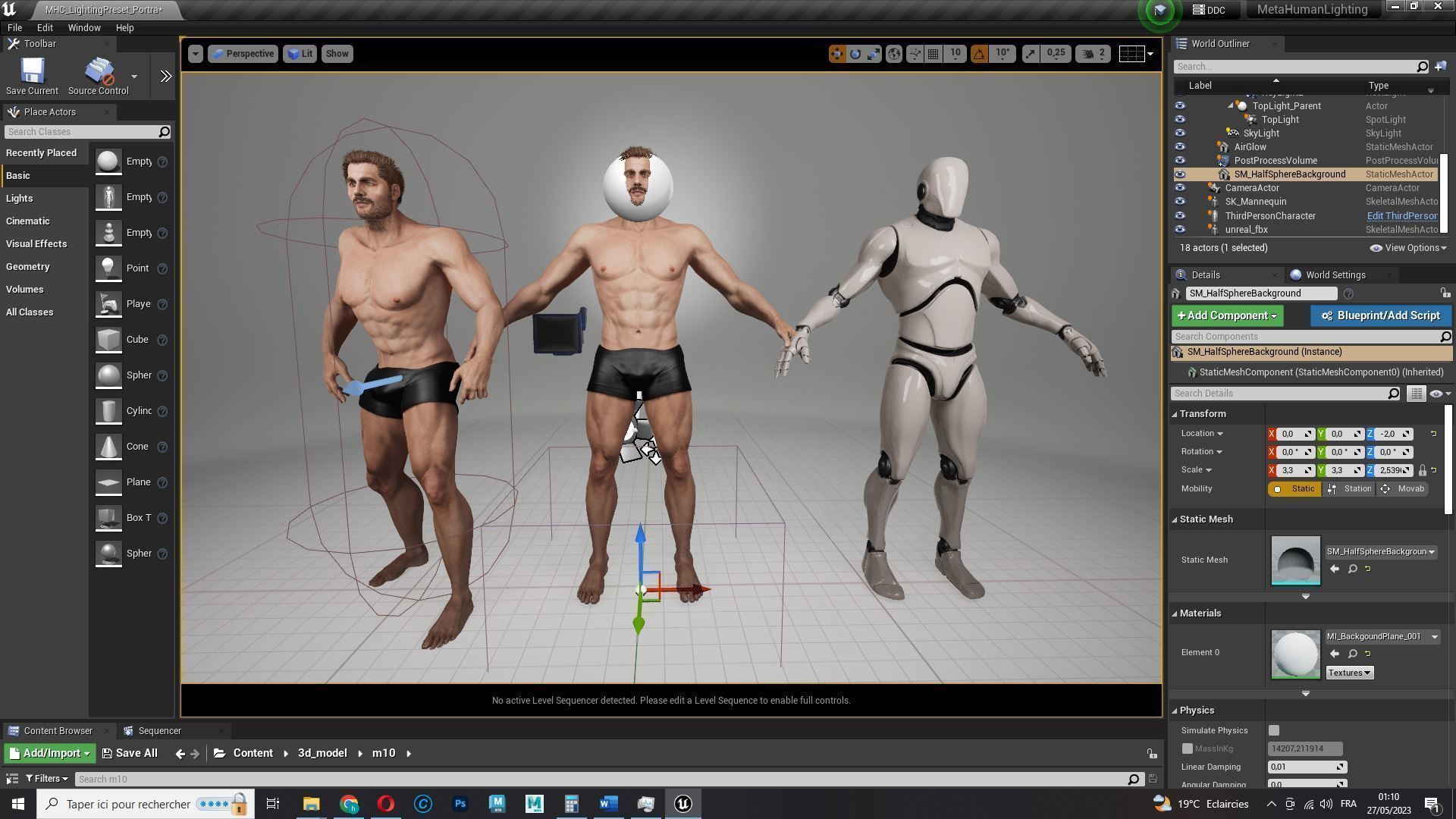 Realistic Man livelink Low-poly 3D model_30