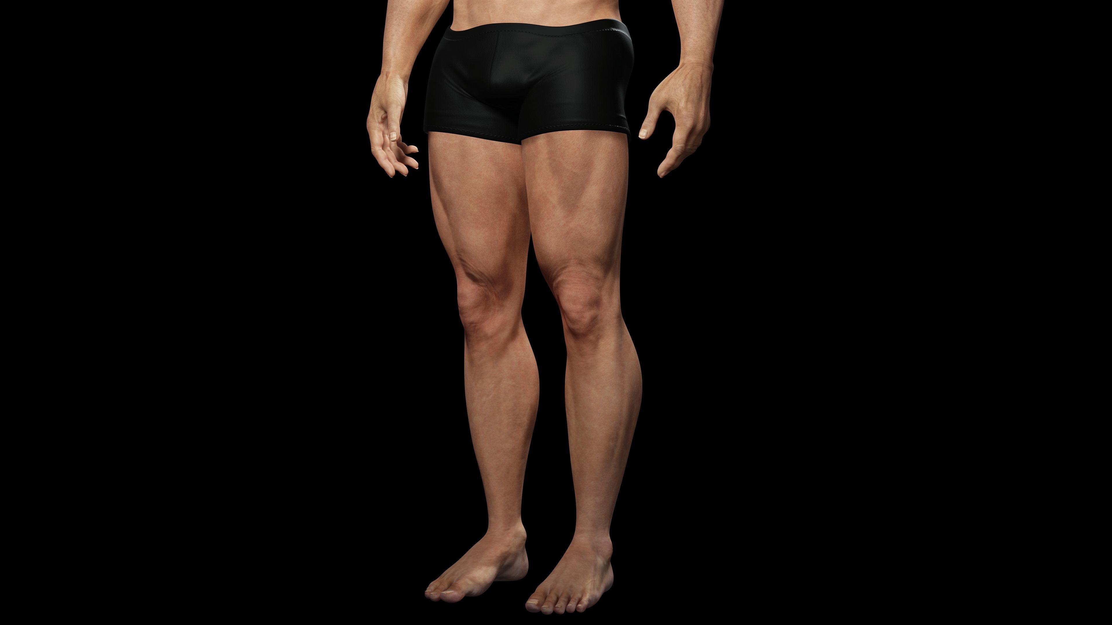 Realistic Man livelink Low-poly 3D model_10