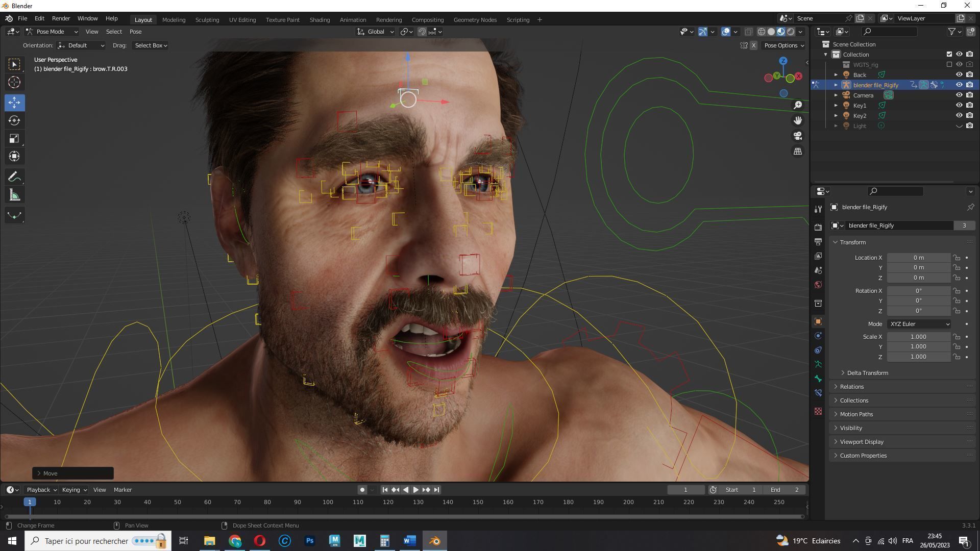 Realistic Man livelink Low-poly 3D model_24
