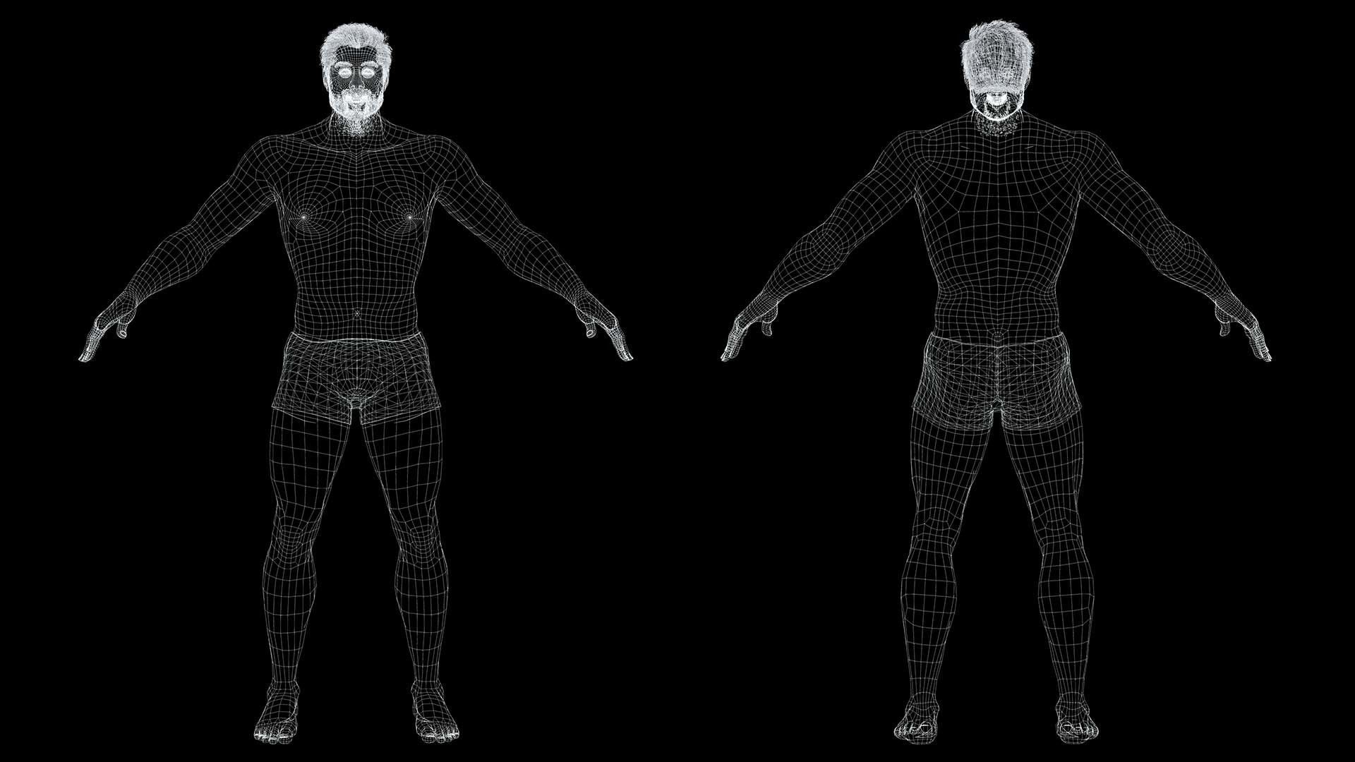 Realistic Man livelink Low-poly 3D model_18