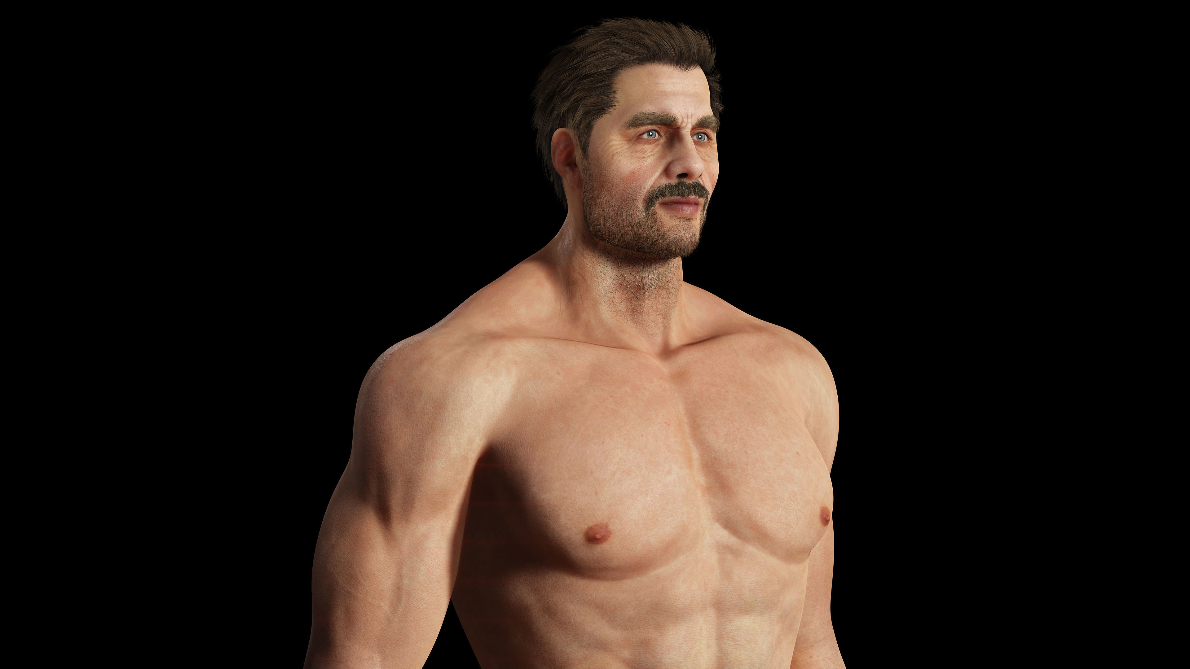 Realistic Man livelink Low-poly 3D model_11