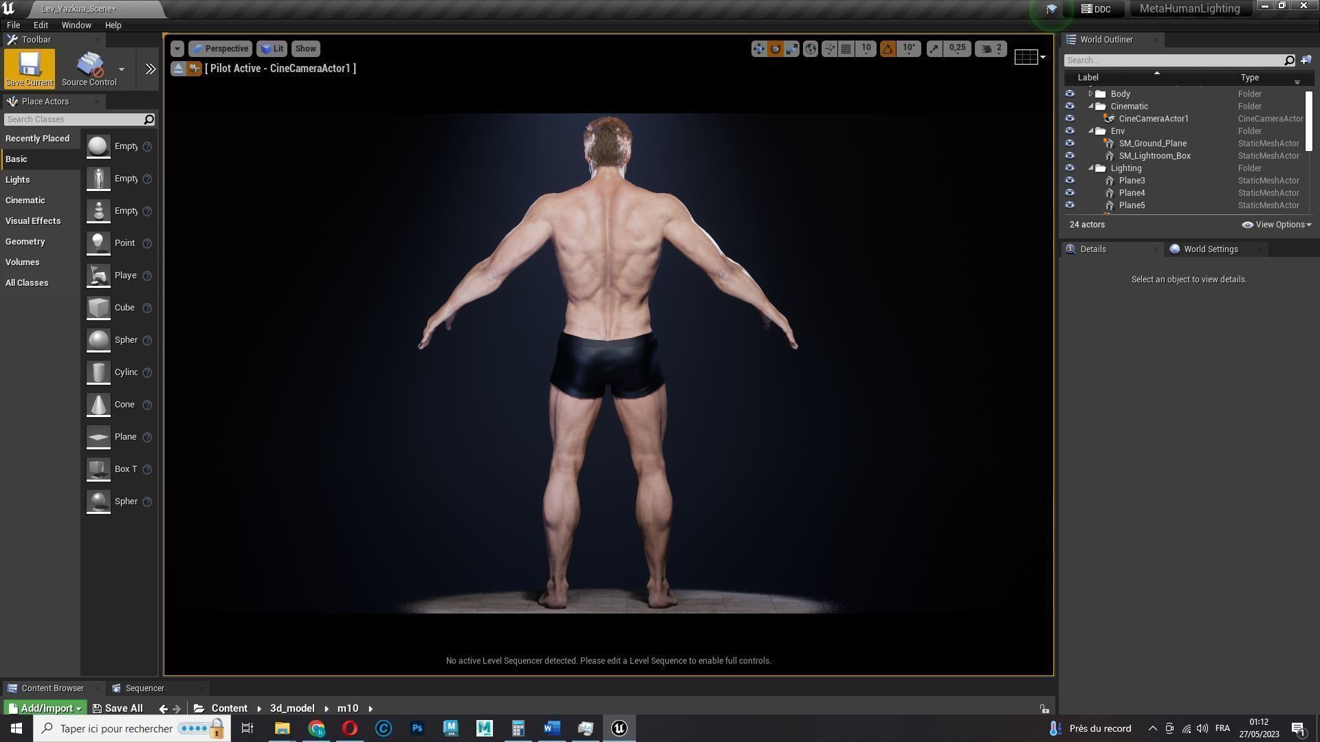 Realistic Man livelink Low-poly 3D model_31