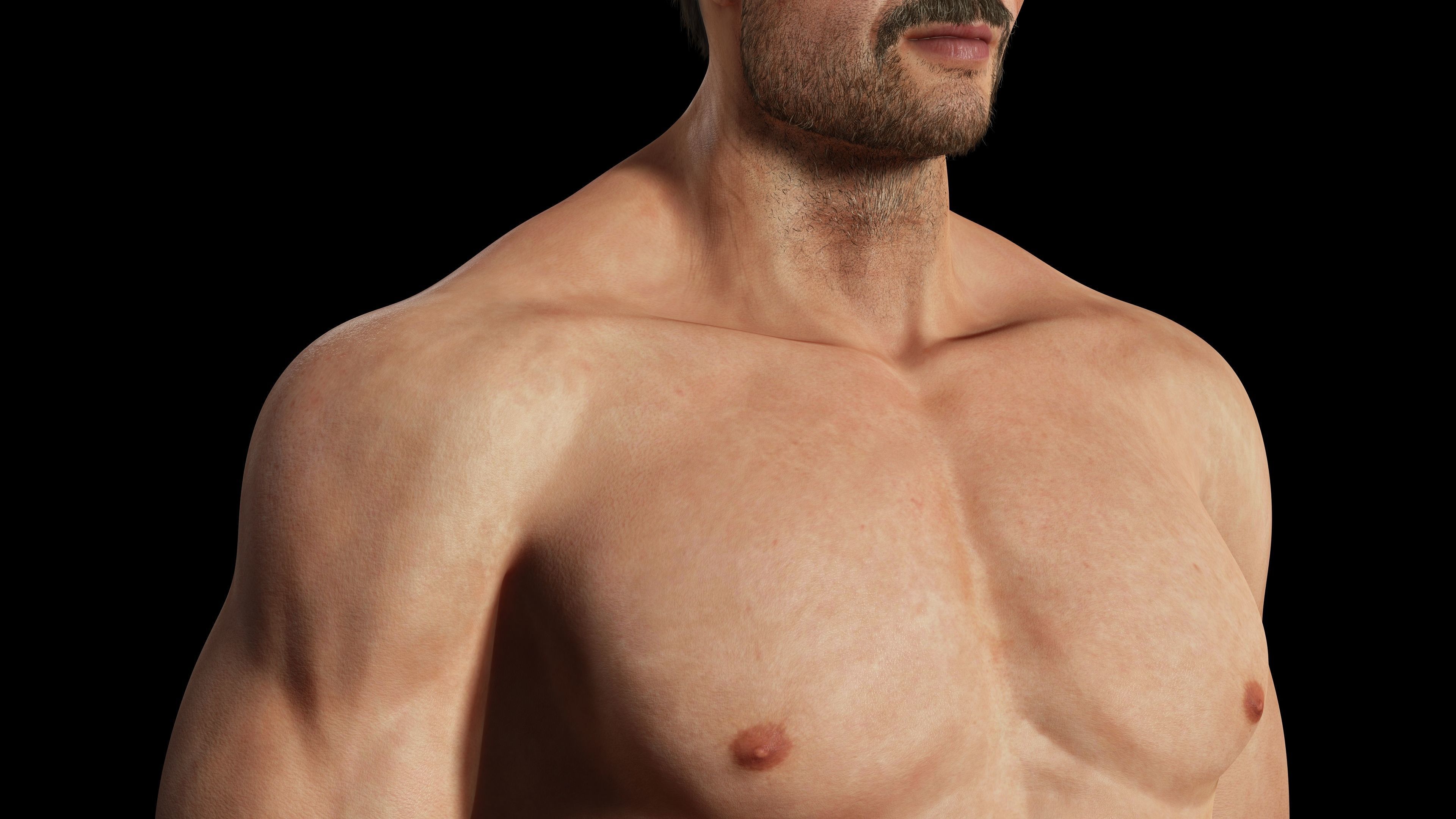 Realistic Man livelink Low-poly 3D model_7