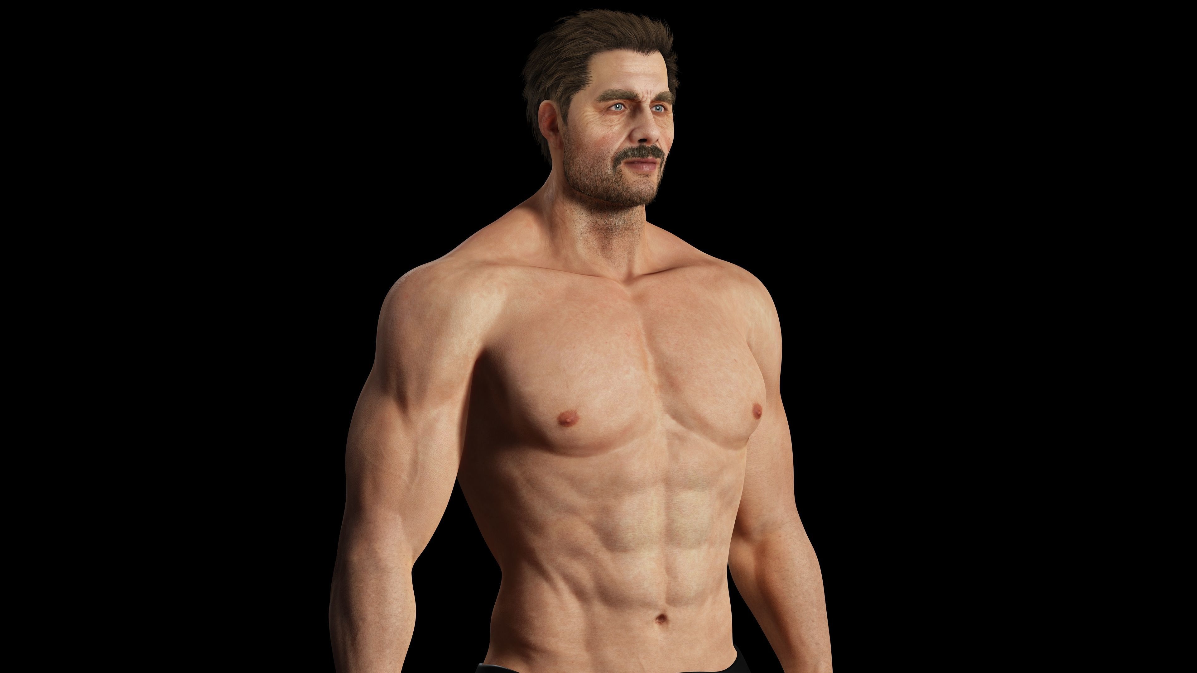 Realistic Man livelink Low-poly 3D model_6