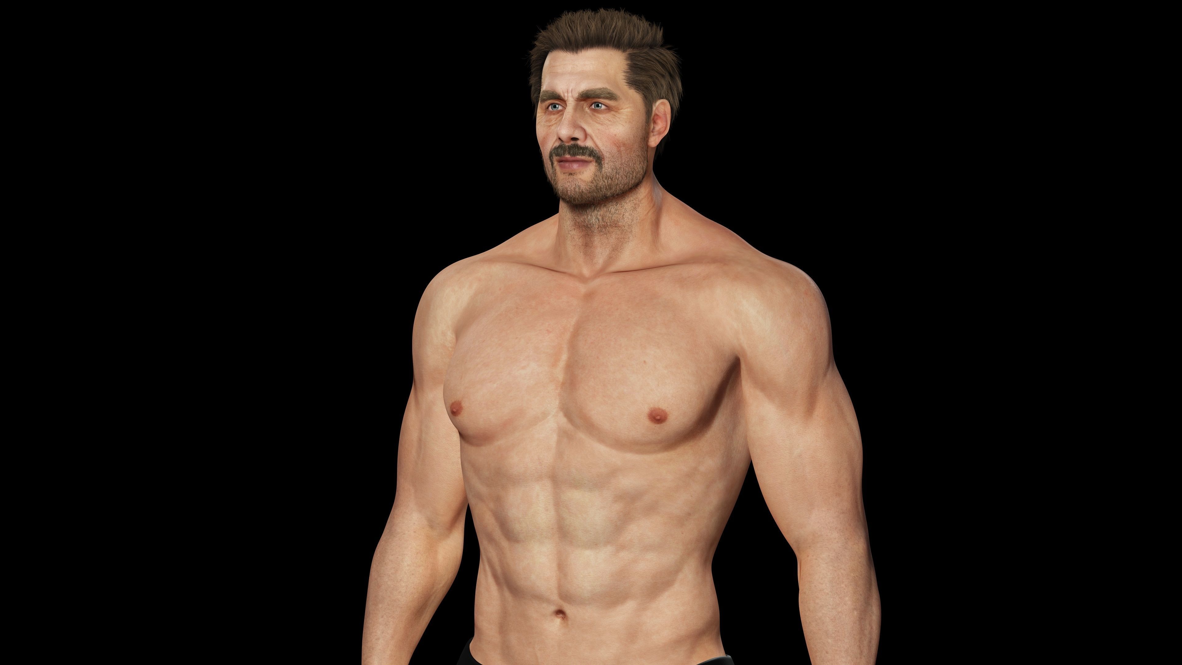 Realistic Man livelink Low-poly 3D model_8