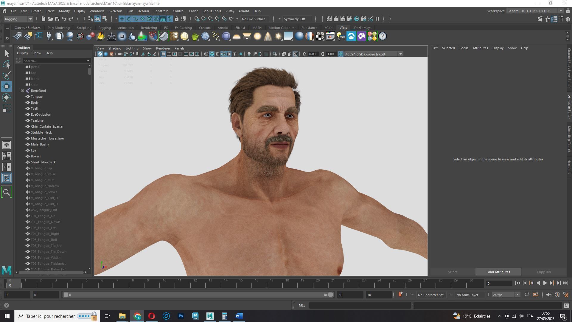 Realistic Man livelink Low-poly 3D model_26