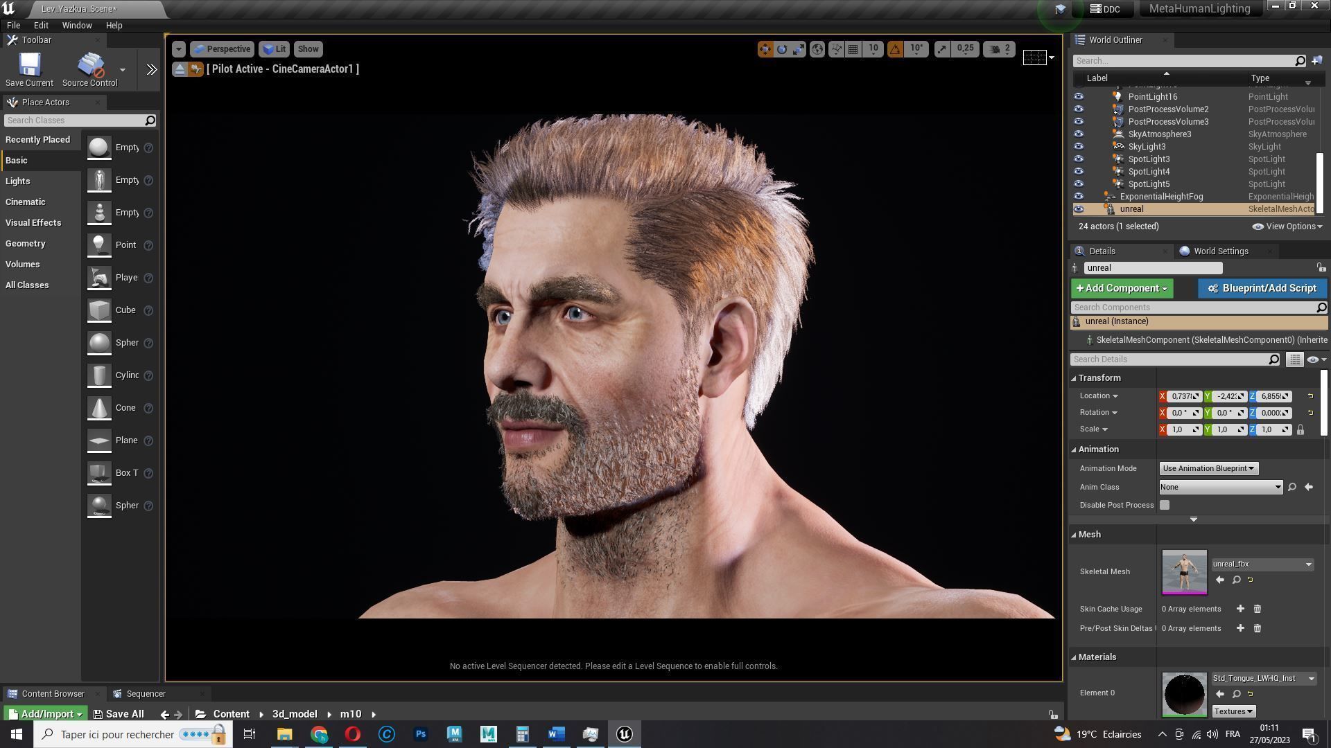 Realistic Man livelink Low-poly 3D model_28