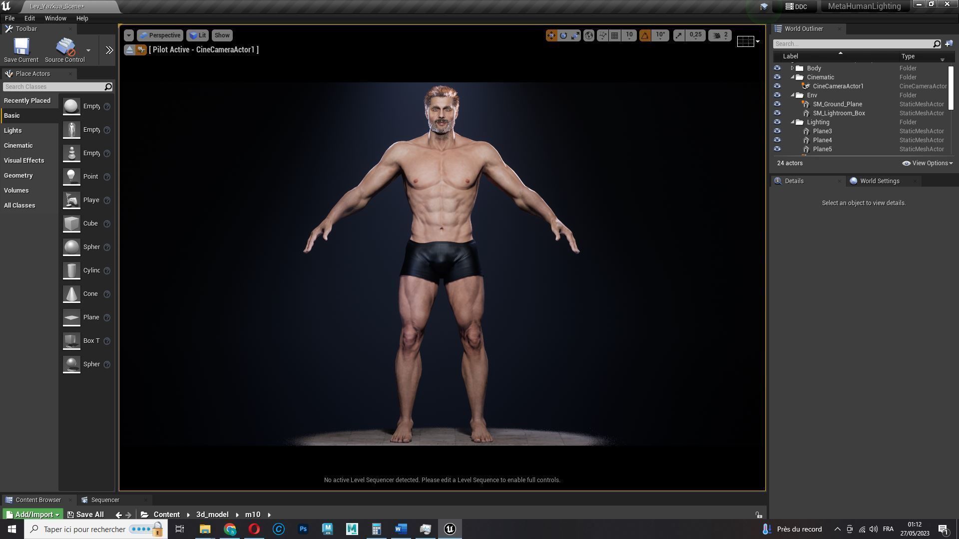 Realistic Man livelink Low-poly 3D model_27