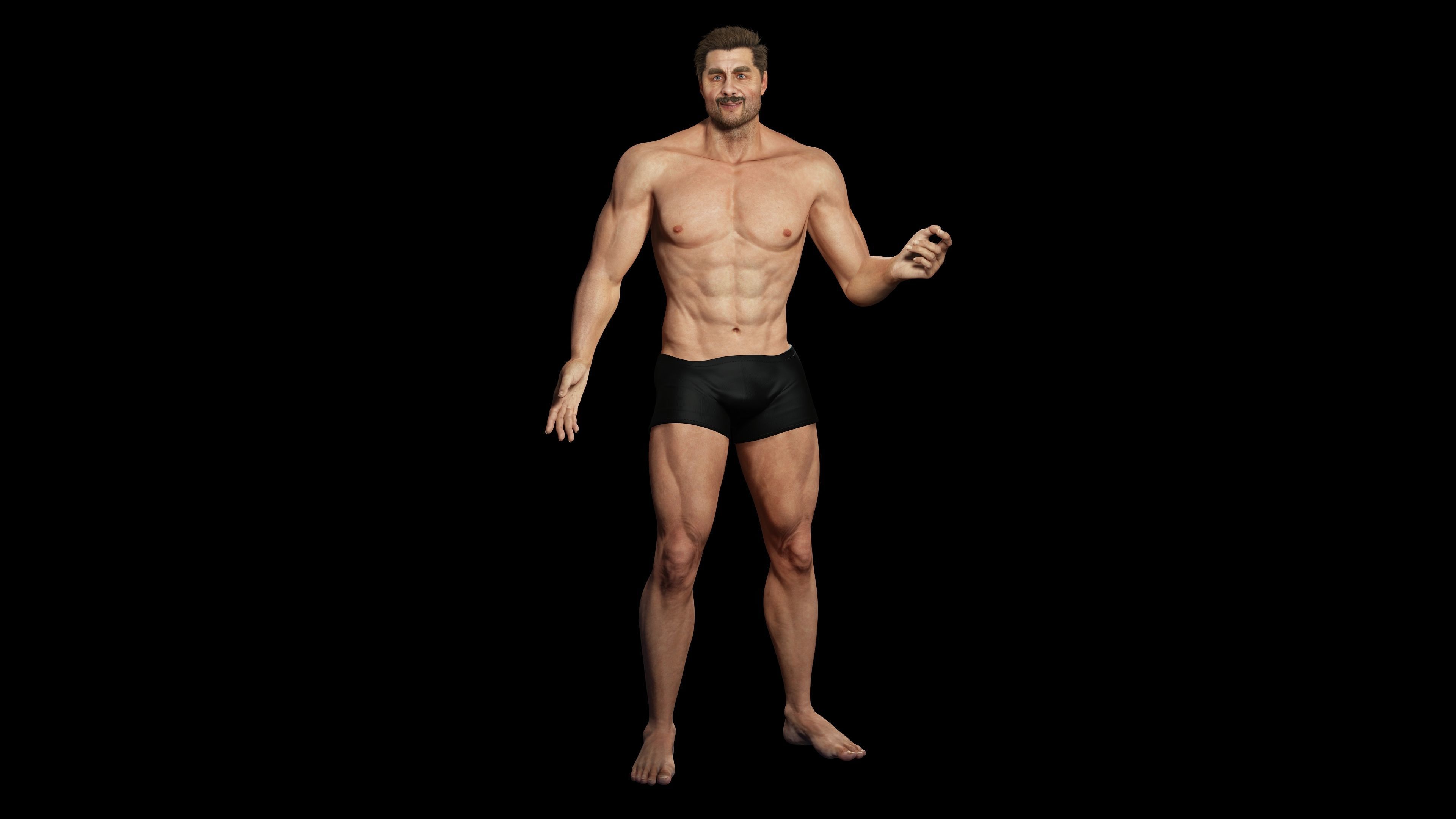 Realistic Man livelink Low-poly 3D model_17