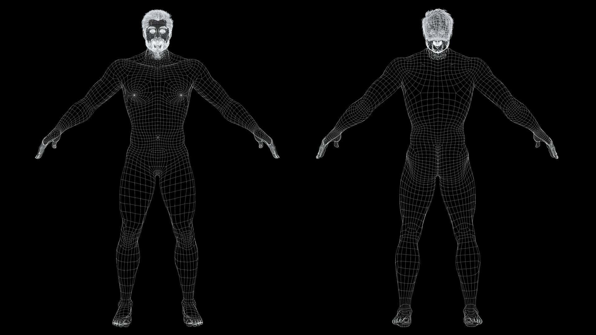 Realistic Man livelink Low-poly 3D model_19