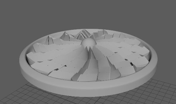 rosette circular medallion 3D model_3