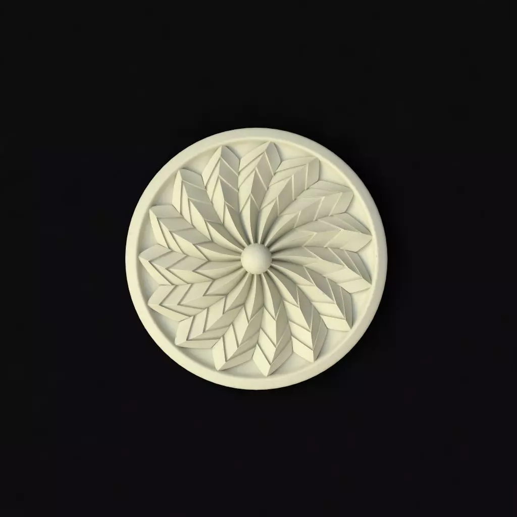 rosette circular medallion 3D model_0