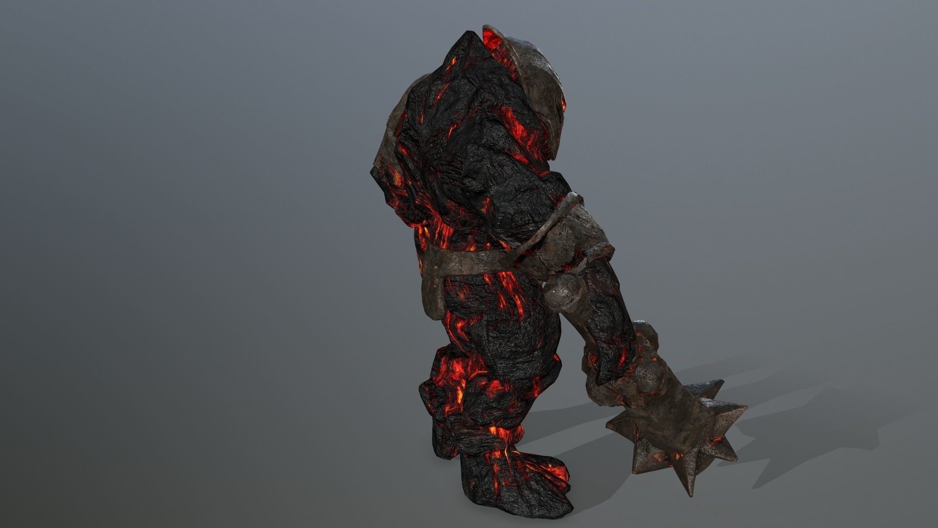 lava monster Low-poly 3D model_6