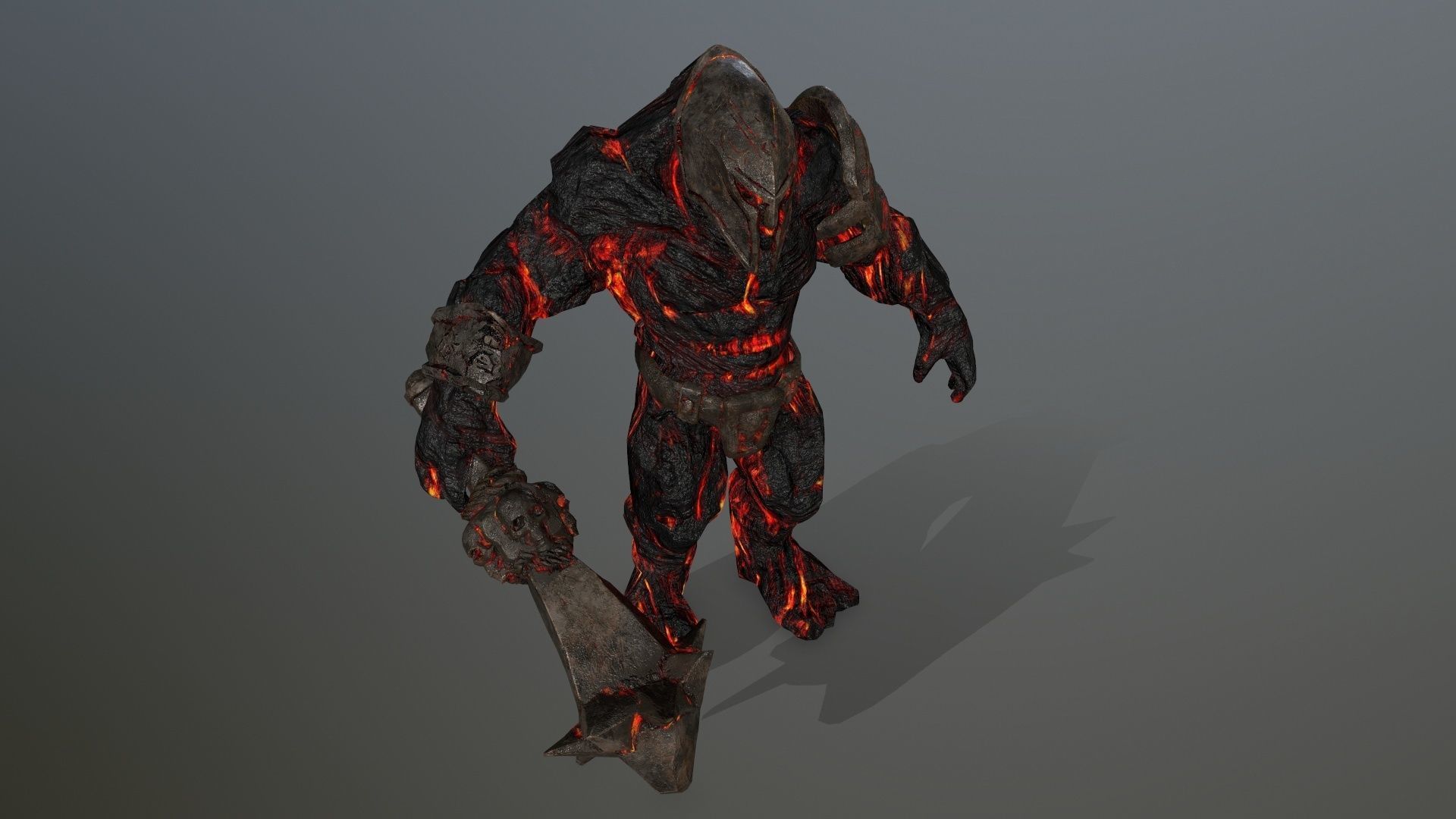 lava monster Low-poly 3D model_12