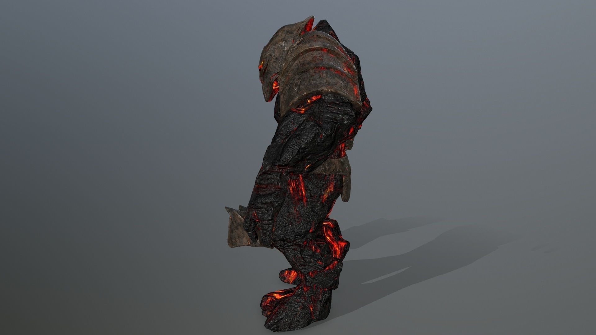 lava monster Low-poly 3D model_3