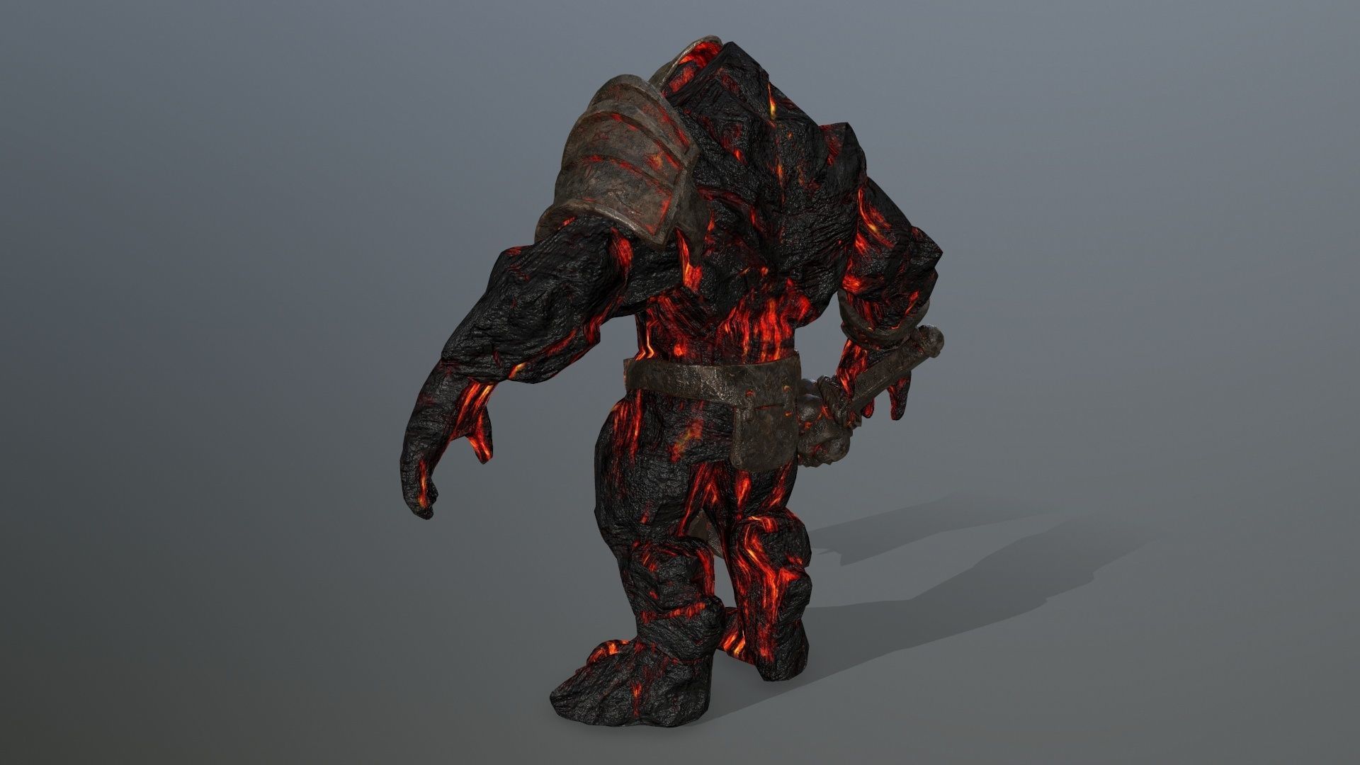 lava monster Low-poly 3D model_4