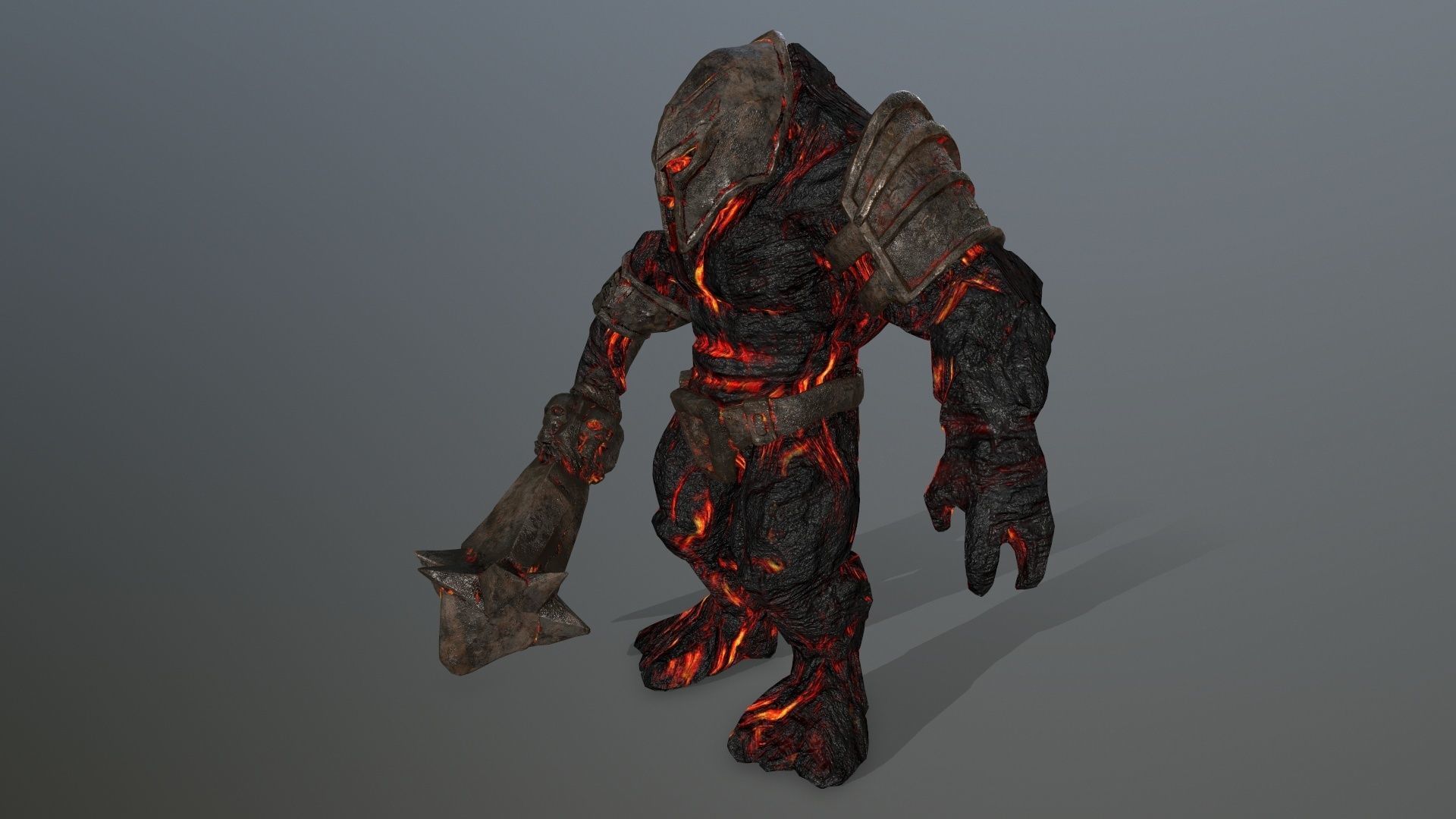 lava monster Low-poly 3D model_10