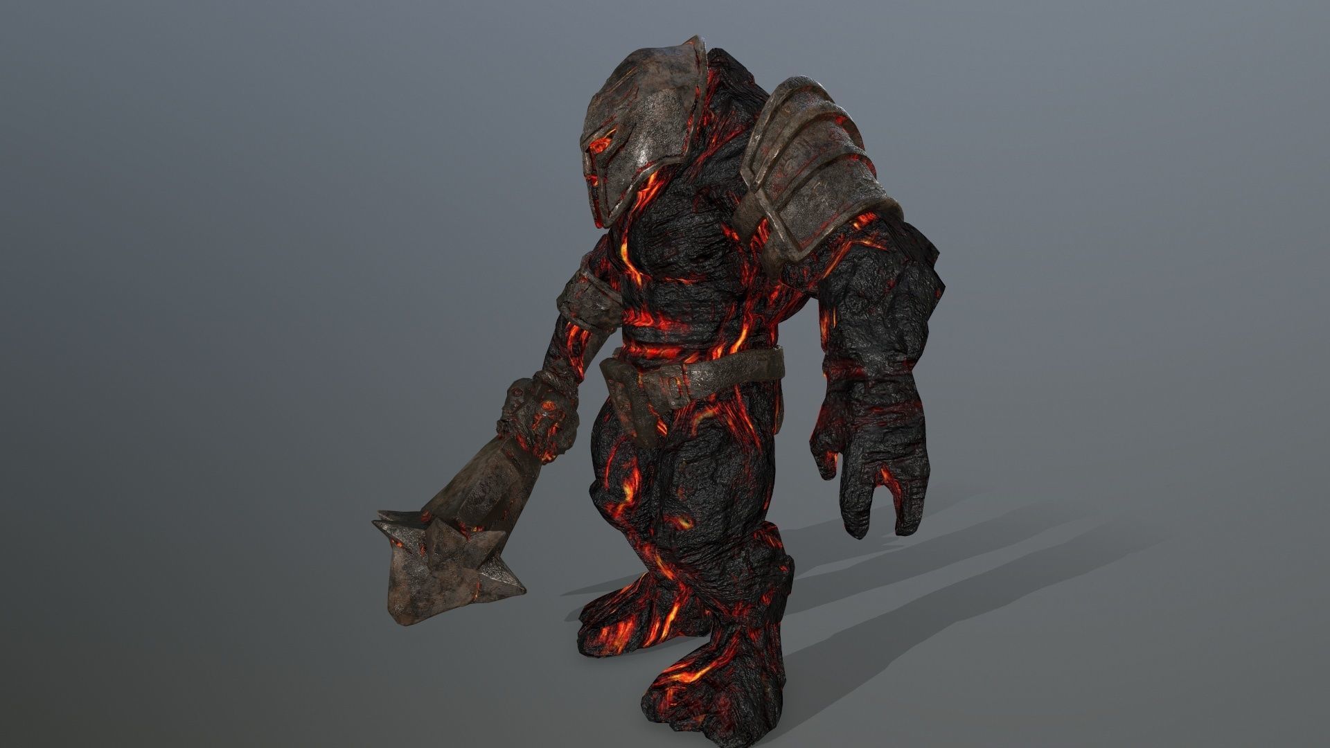 lava monster Low-poly 3D model_2
