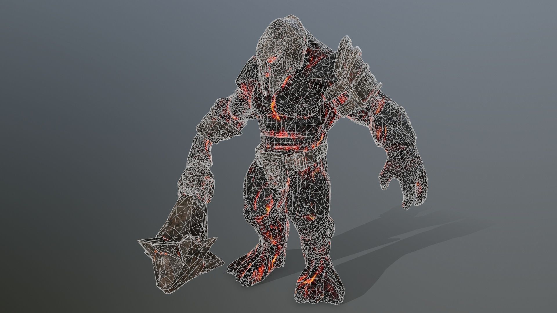 lava monster Low-poly 3D model_14