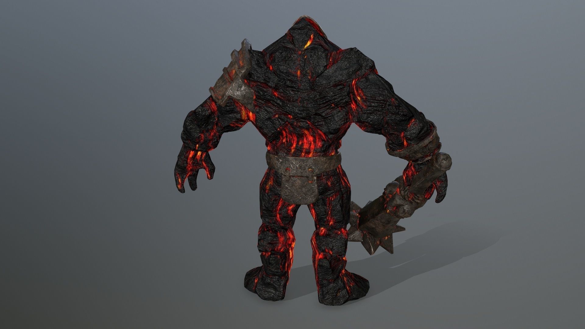 lava monster Low-poly 3D model_5