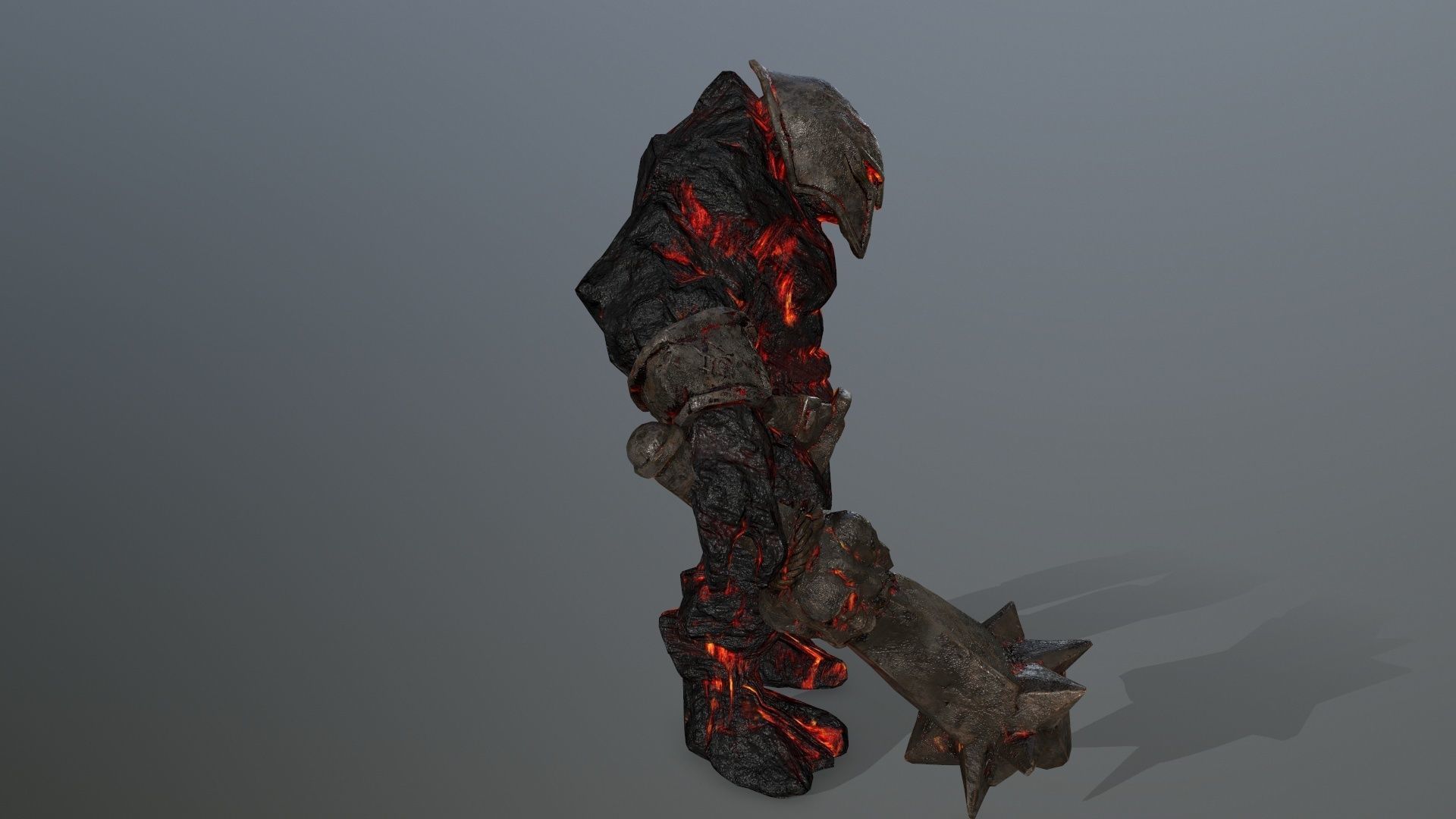 lava monster Low-poly 3D model_7