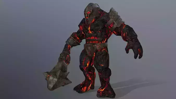 lava monster Low-poly 3D model lava monster Low-poly 3D model