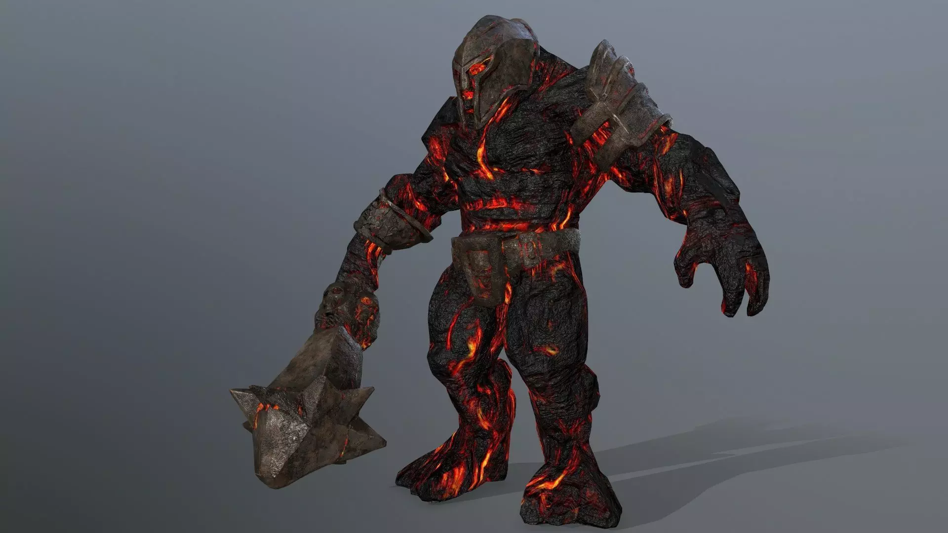 lava monster Low-poly 3D model_0