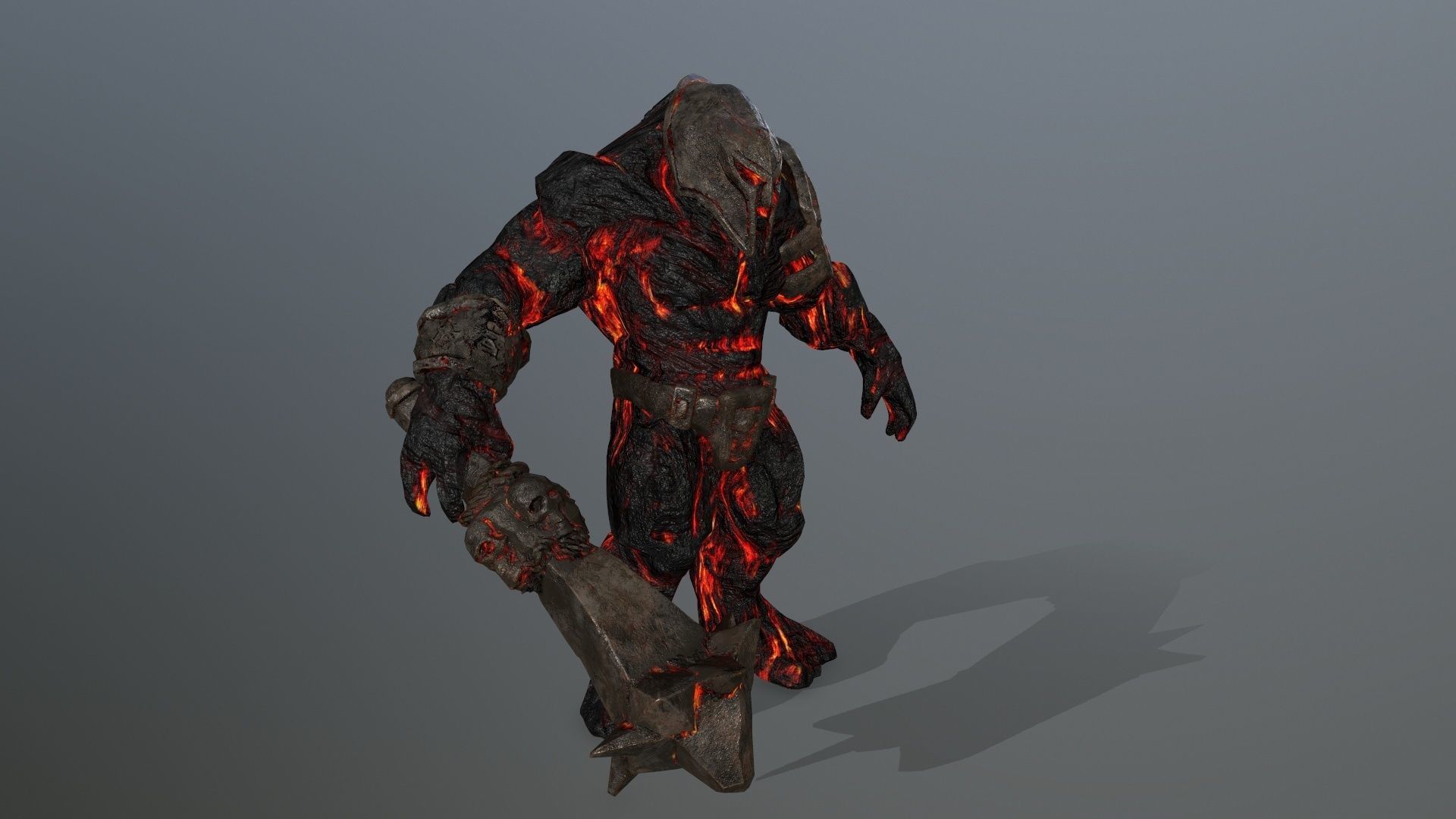lava monster Low-poly 3D model_8