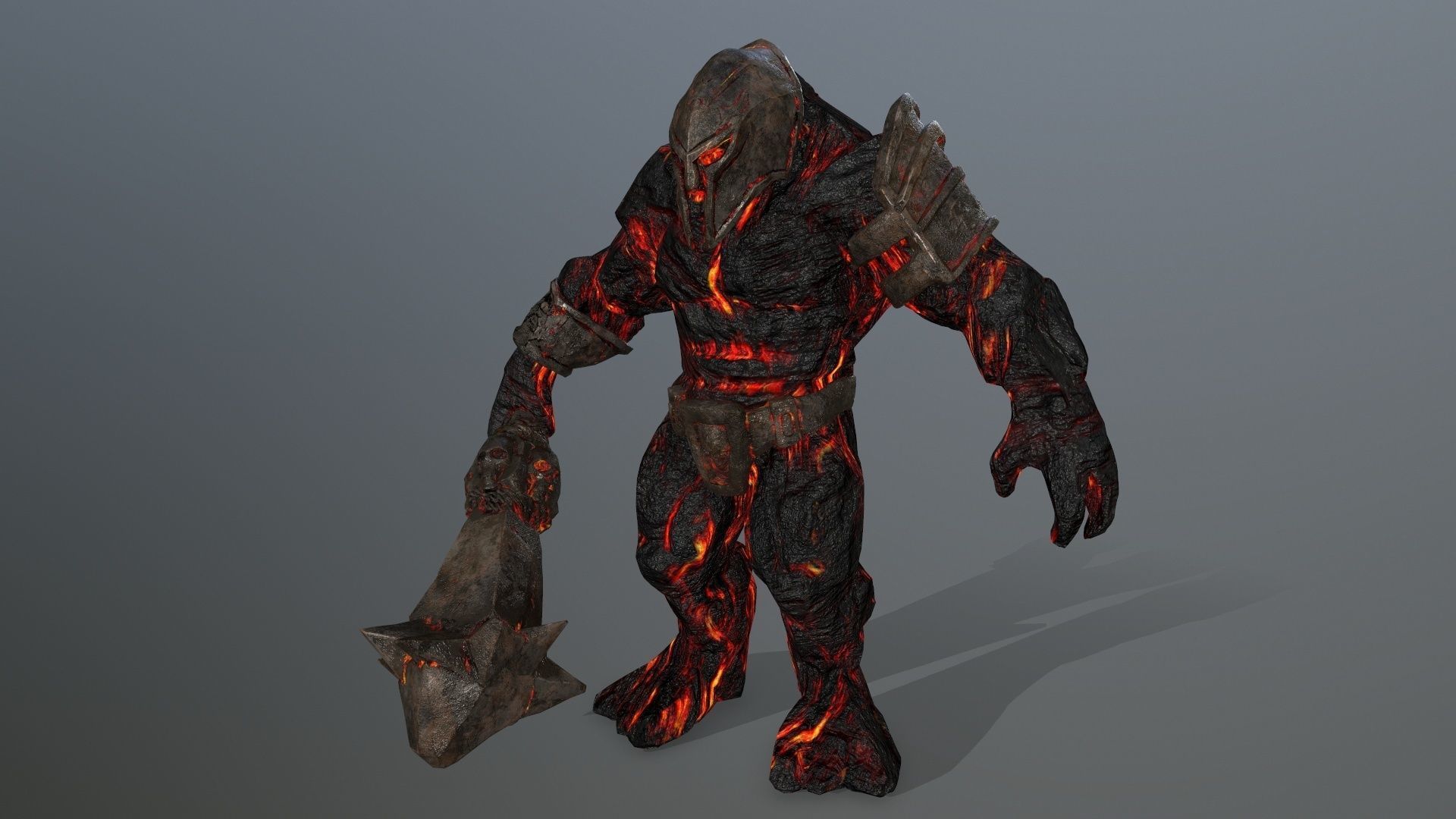 lava monster Low-poly 3D model_1