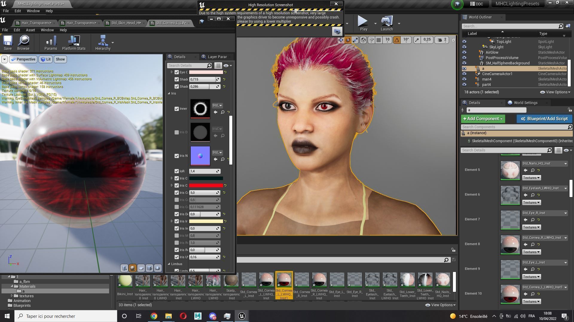 Naked Realistic Female Game Ready model Low-poly 3D model_18