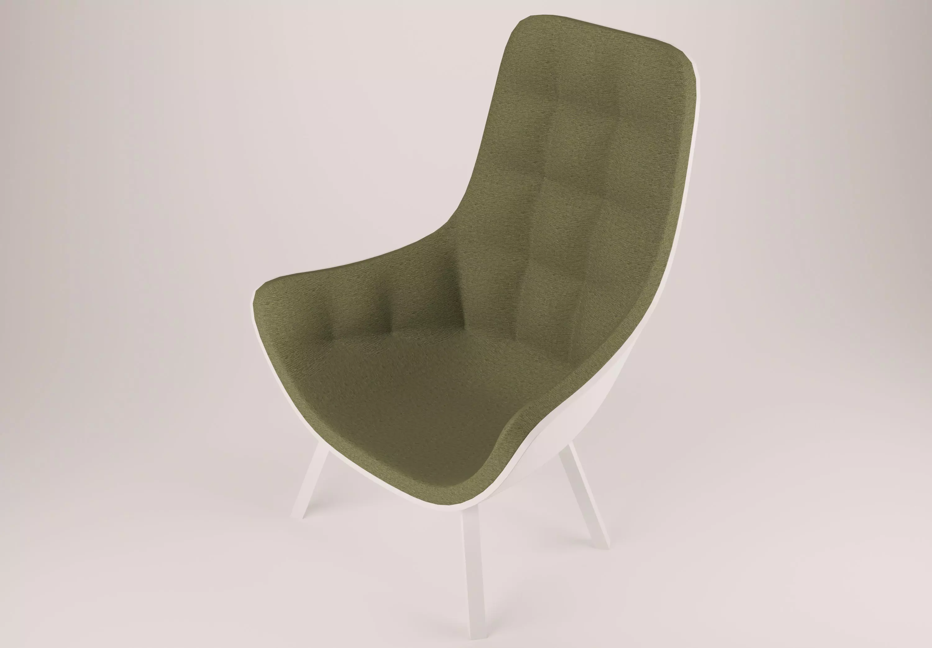 Armchair chair with legs 3D print model