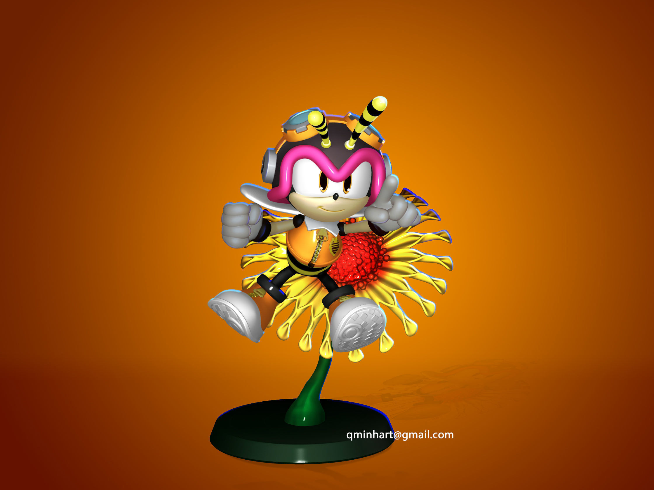 Charmy Bee  3D print model 3D print model_3