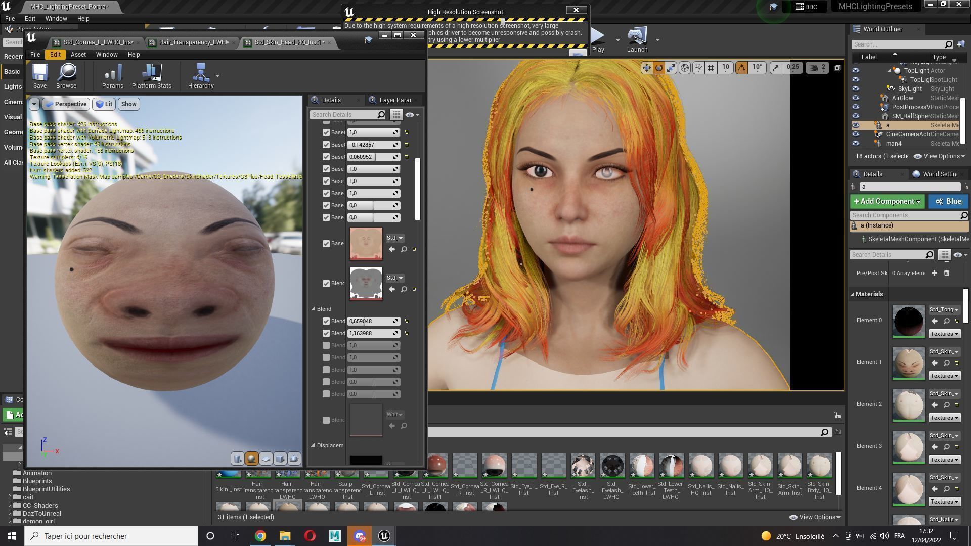  Naked Realistic Female Game Ready Low-poly 3D model_21