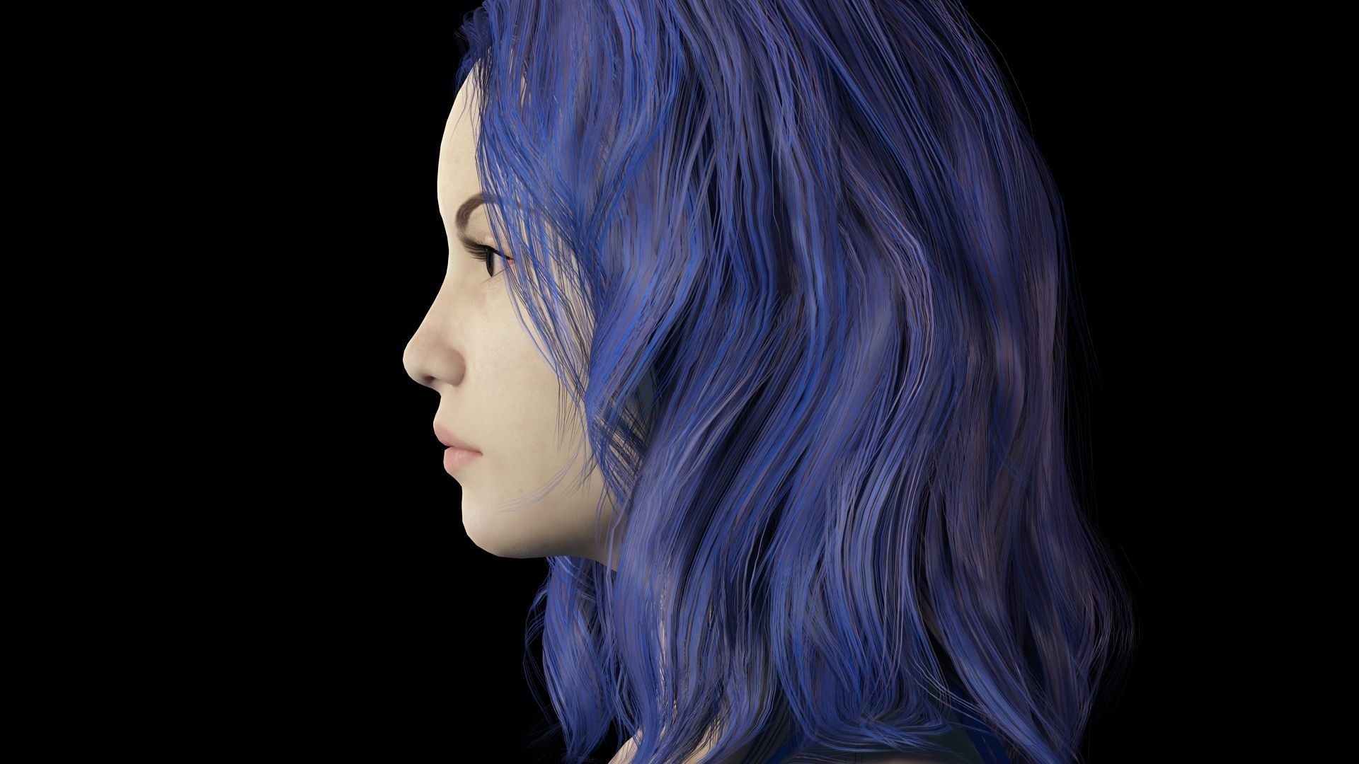  Naked Realistic Female Game Ready Low-poly 3D model_4