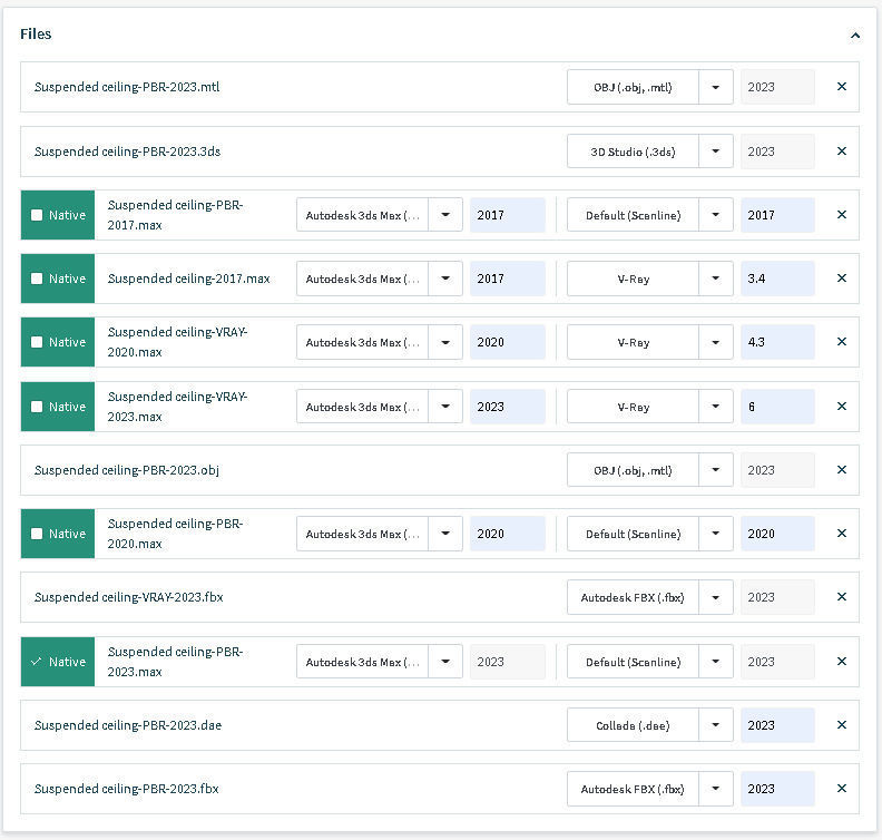 Suspended ceiling 3D model_14
