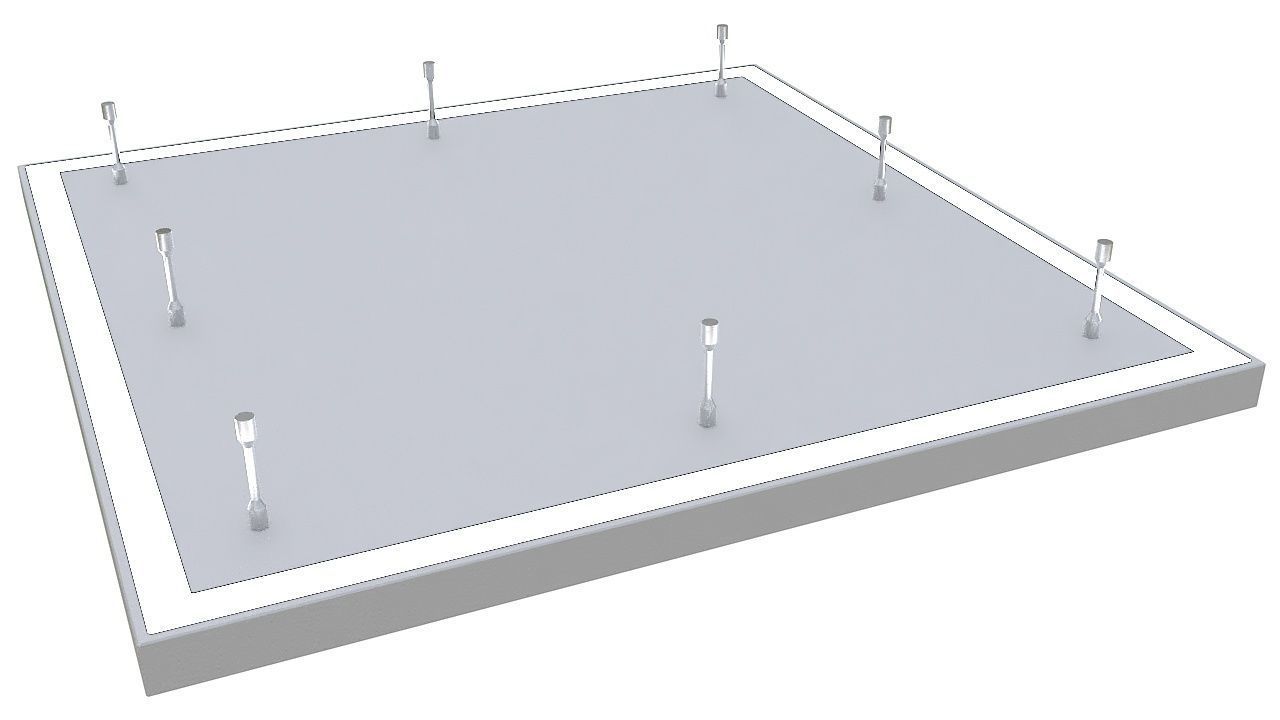 Suspended ceiling 3D model_8