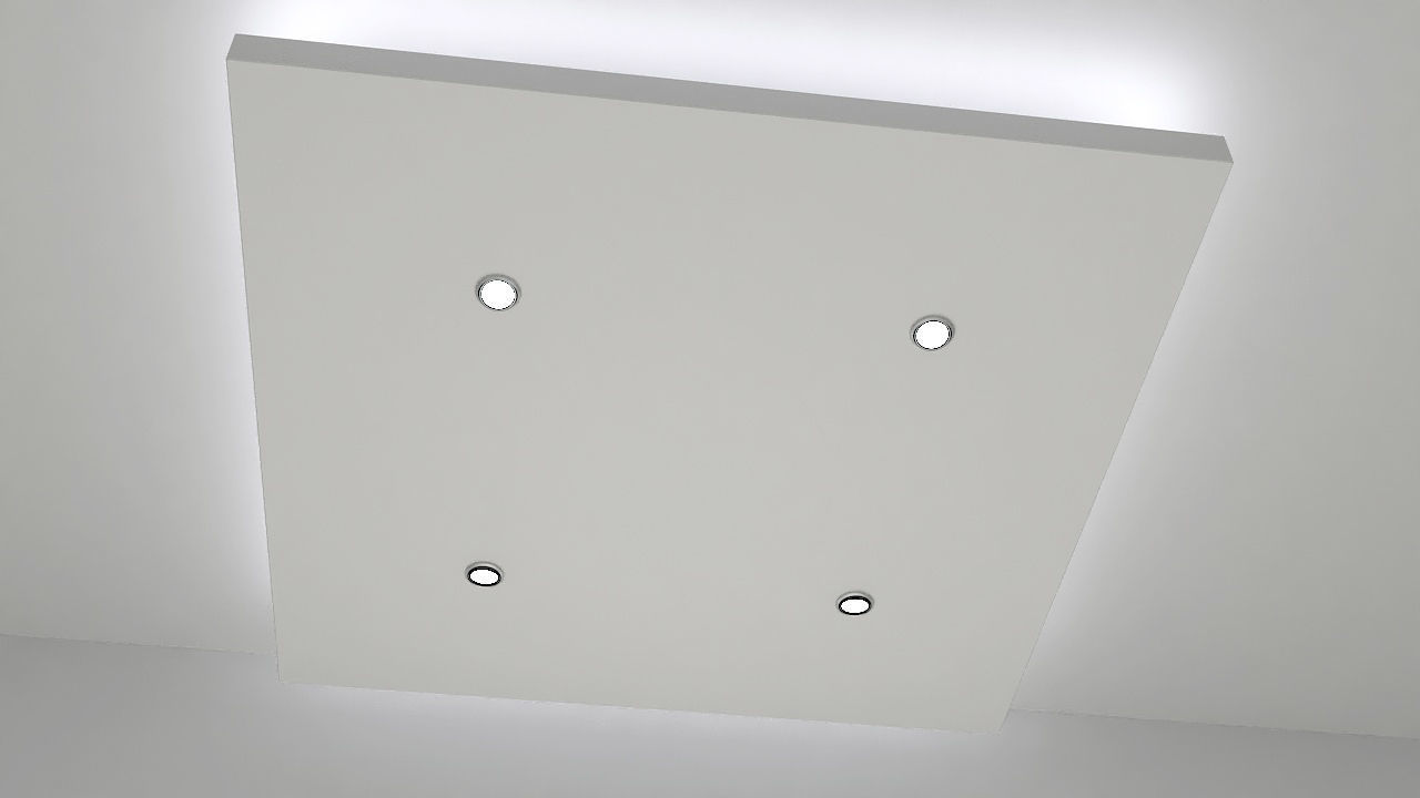 Suspended ceiling 3D model_1