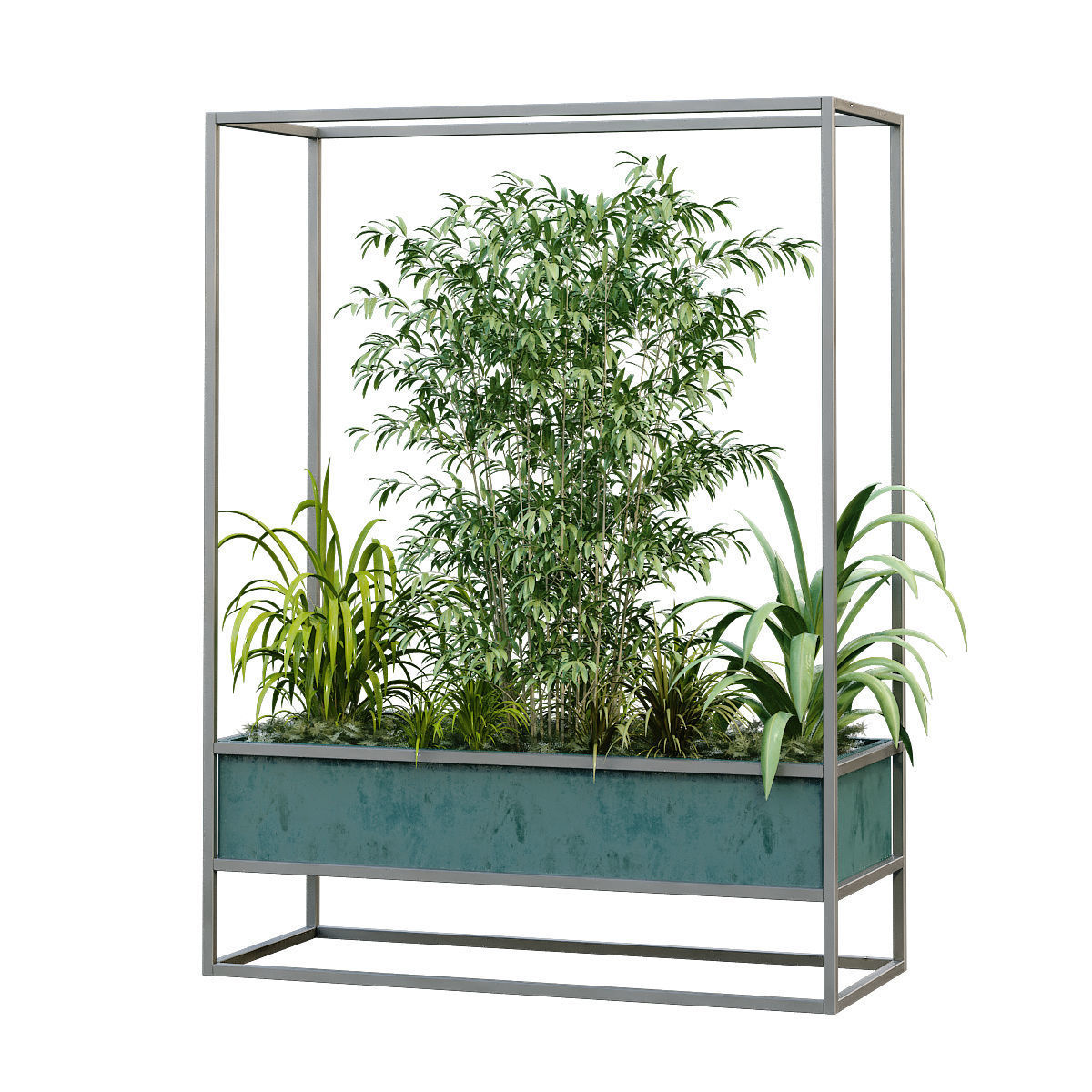 Interior plant in box set 251 3D model_1