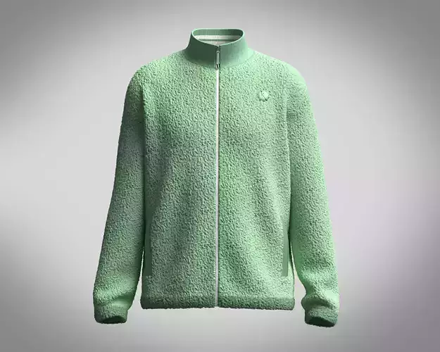 Jacket Green Sherpa 3D model
