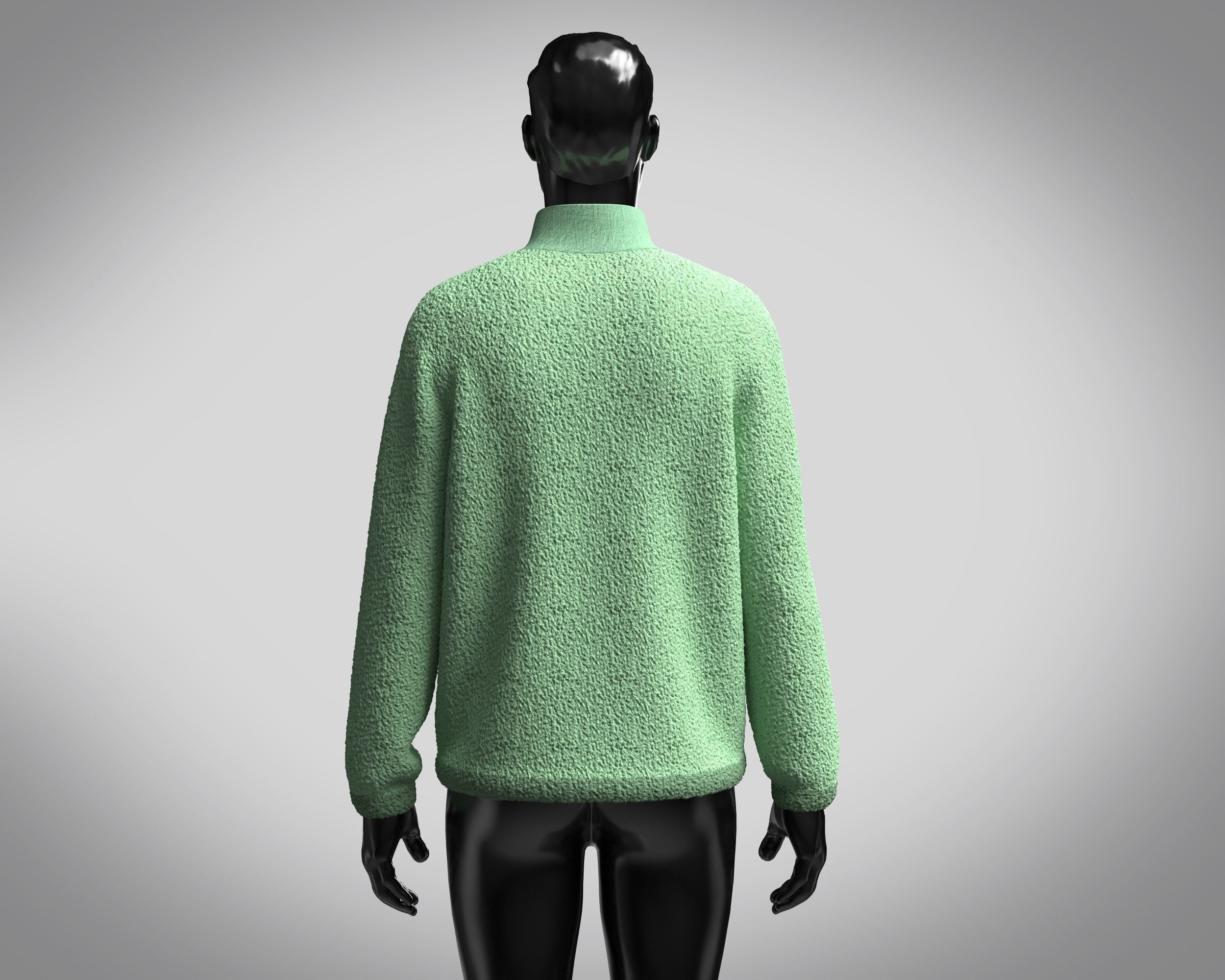 Jacket Green Sherpa 3D model_7