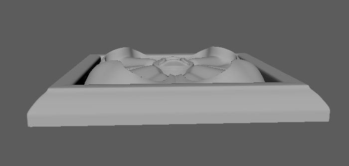 rosette flower on plate Free 3D model_3