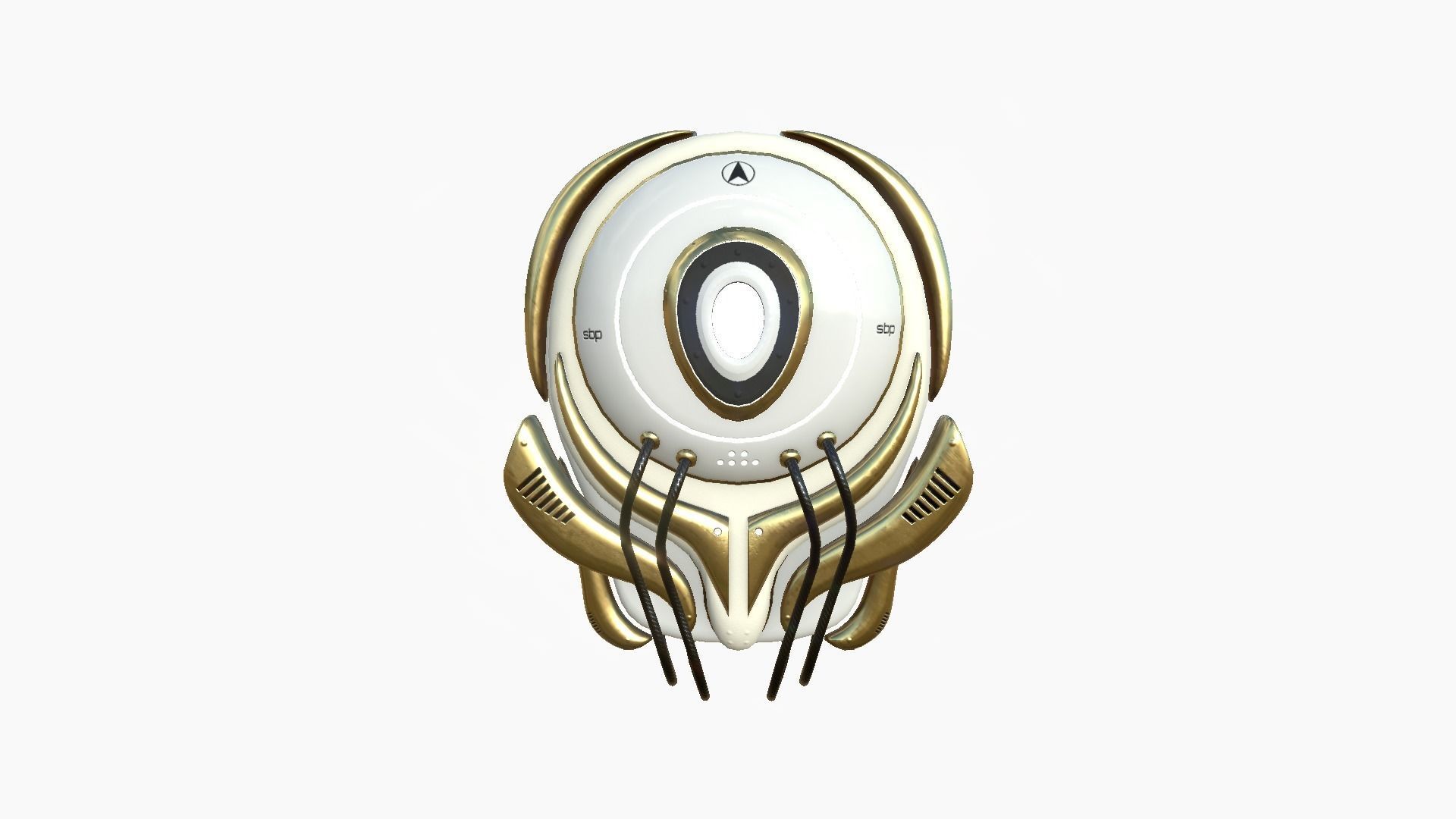 SciFi Backpack D01 White Gold - Fashion Character Design Low-poly 3D model_1