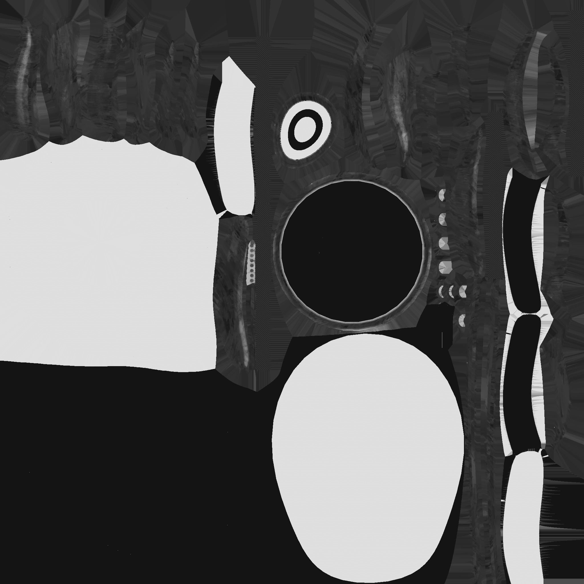 SciFi Backpack D01 White Gold - Fashion Character Design Low-poly 3D model_25