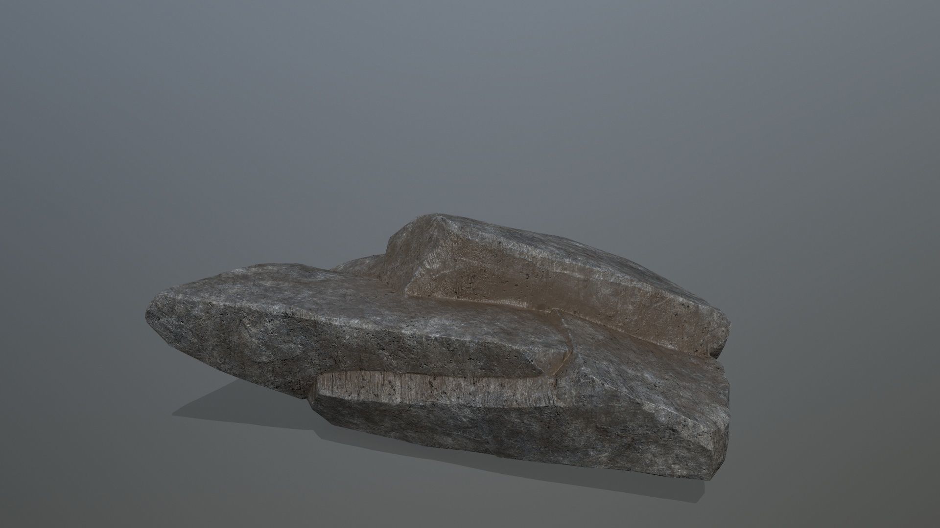 Rock Set stone sculpture Low-poly 3D model_6