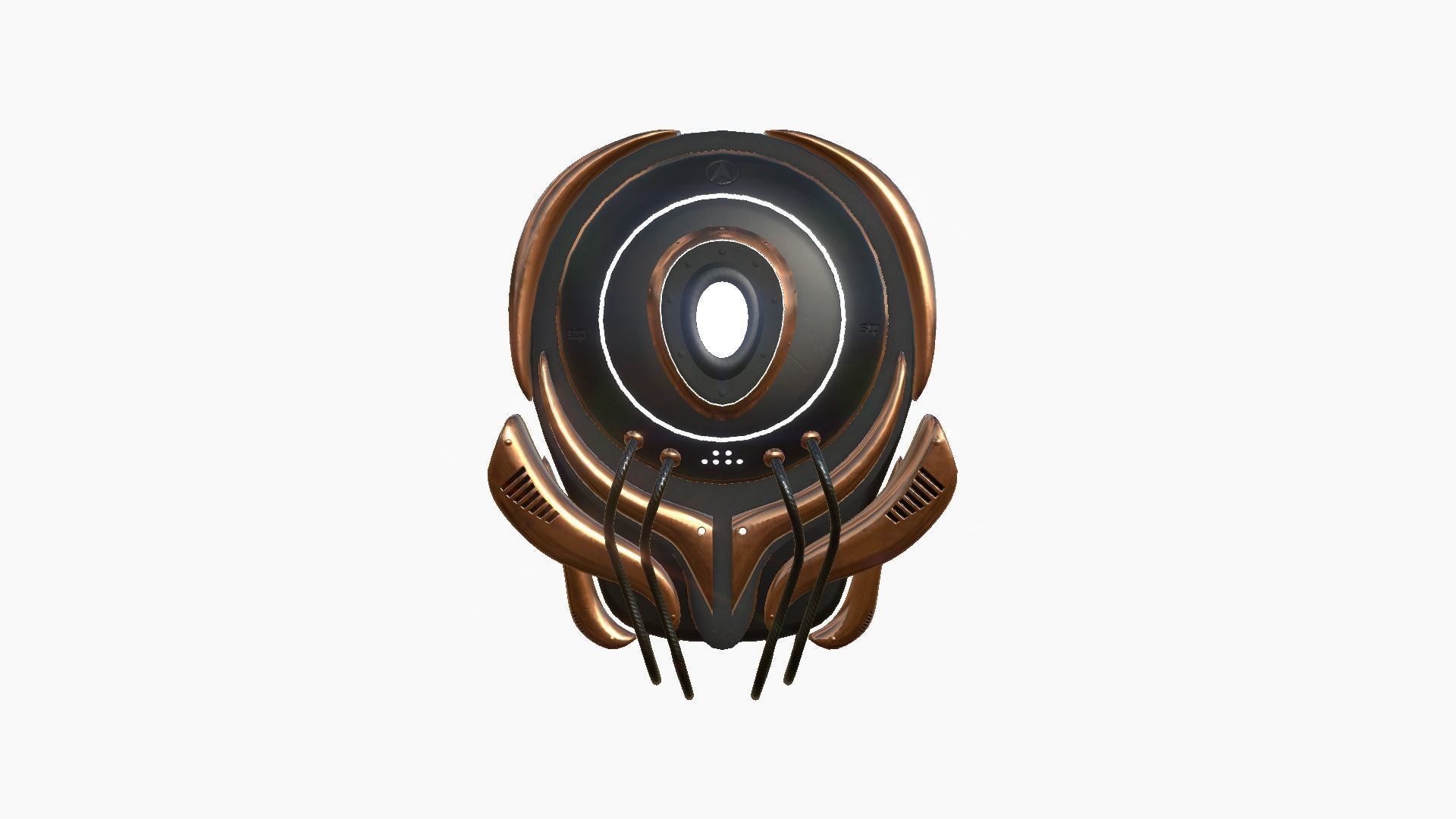 SciFi Backpack D02 Black Bronze - Fashion Character Design Low-poly 3D model_1