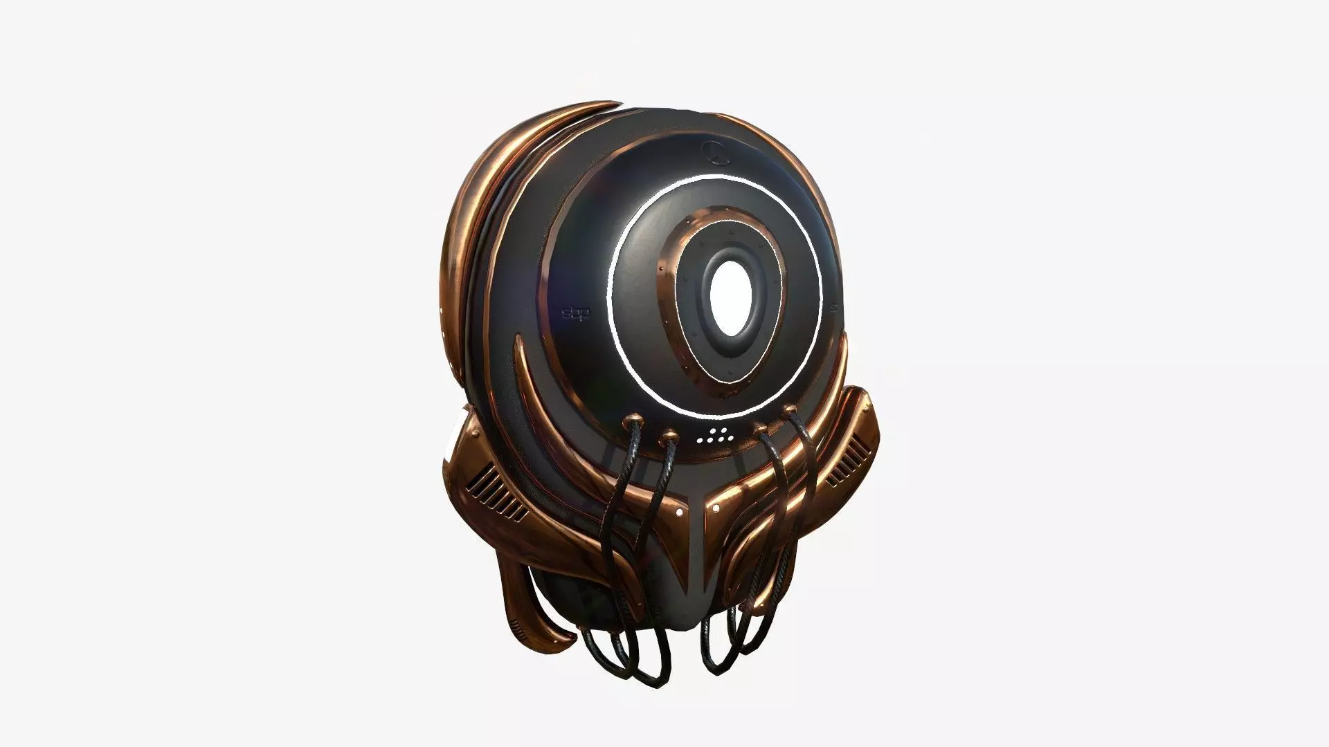 SciFi Backpack D02 Black Bronze - Fashion Character Design Low-poly 3D model_0