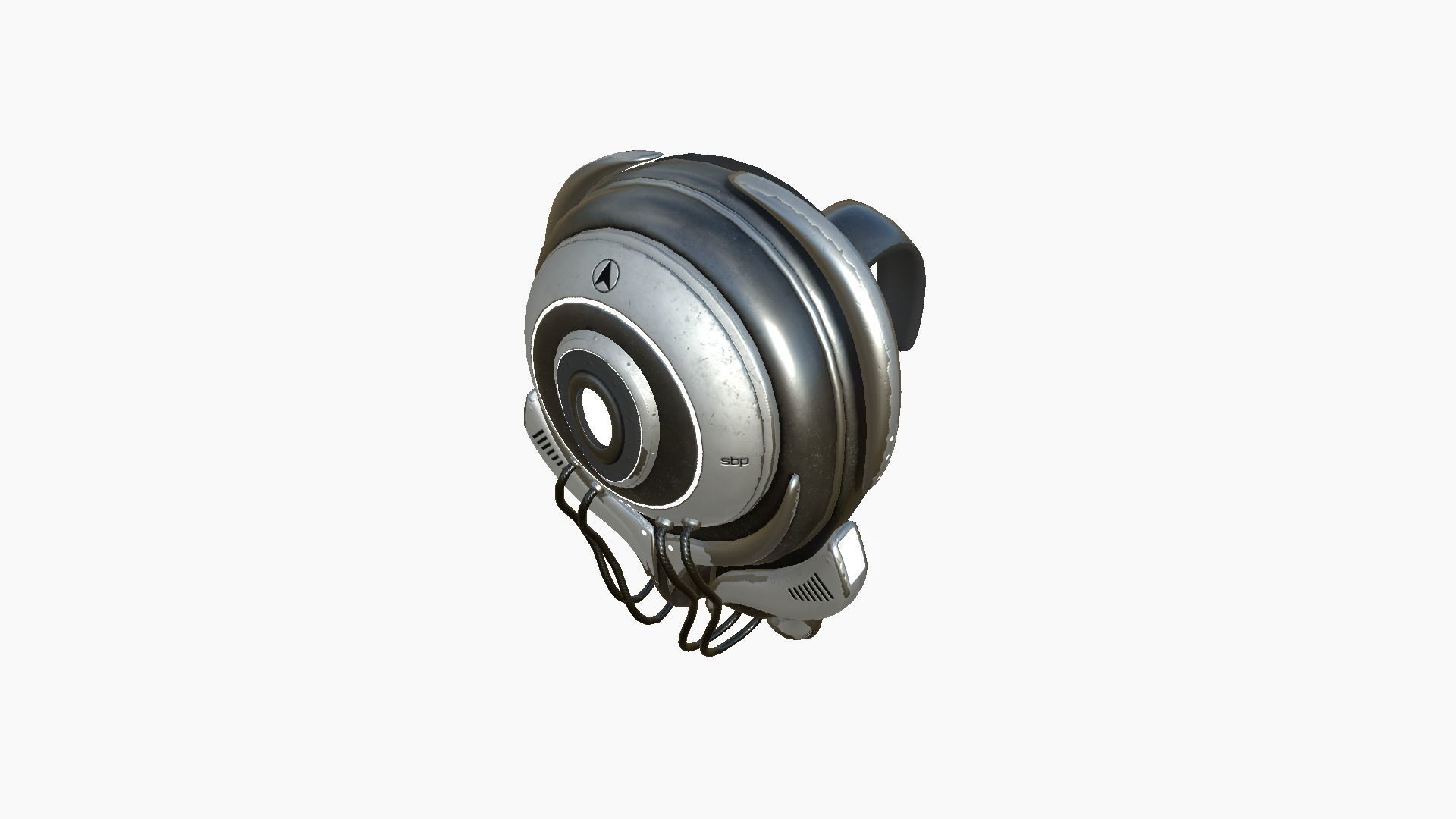 SciFi Backpack D03 Steel - Fashion Character Design Low-poly 3D model_4