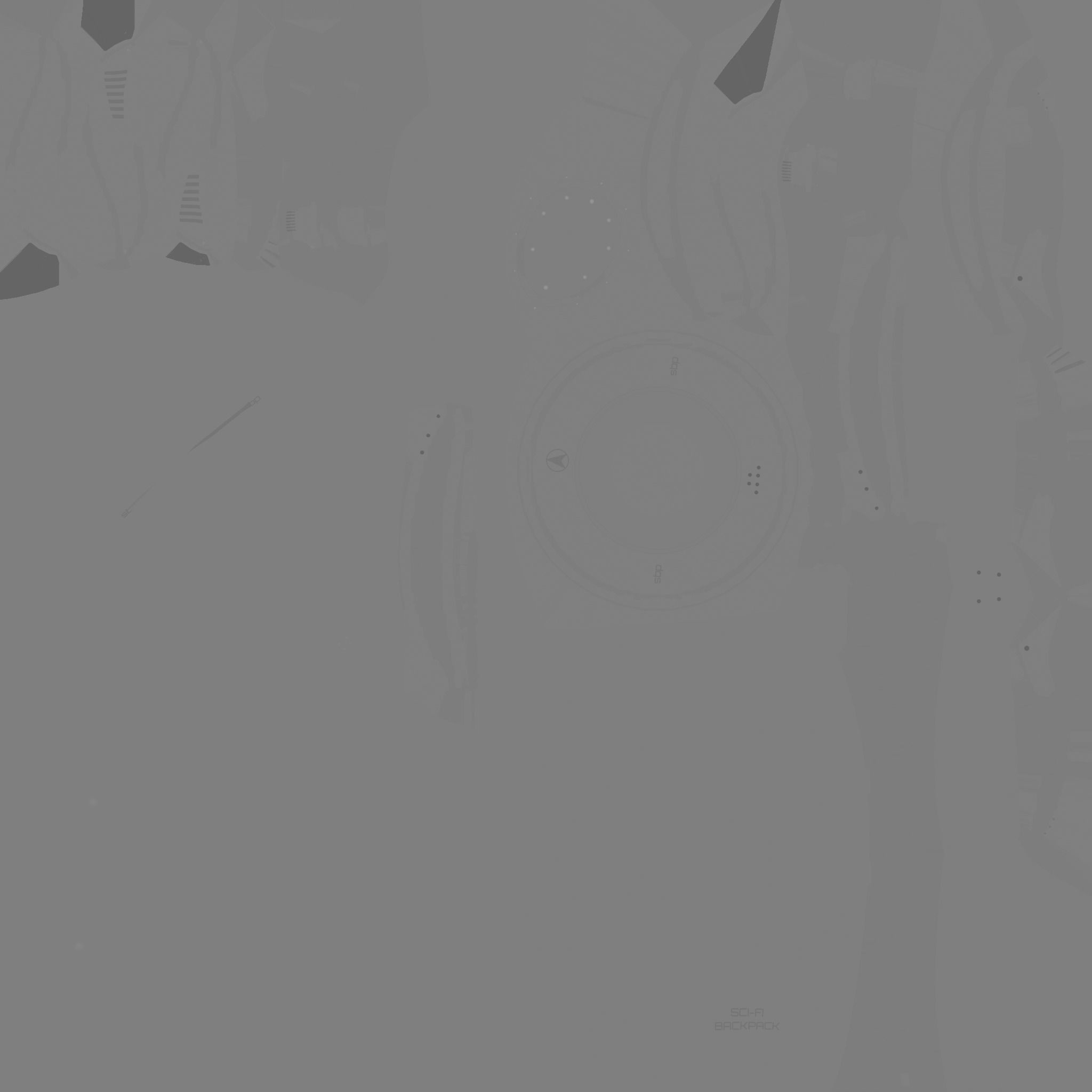 SciFi Backpack D03 Steel - Fashion Character Design Low-poly 3D model_22