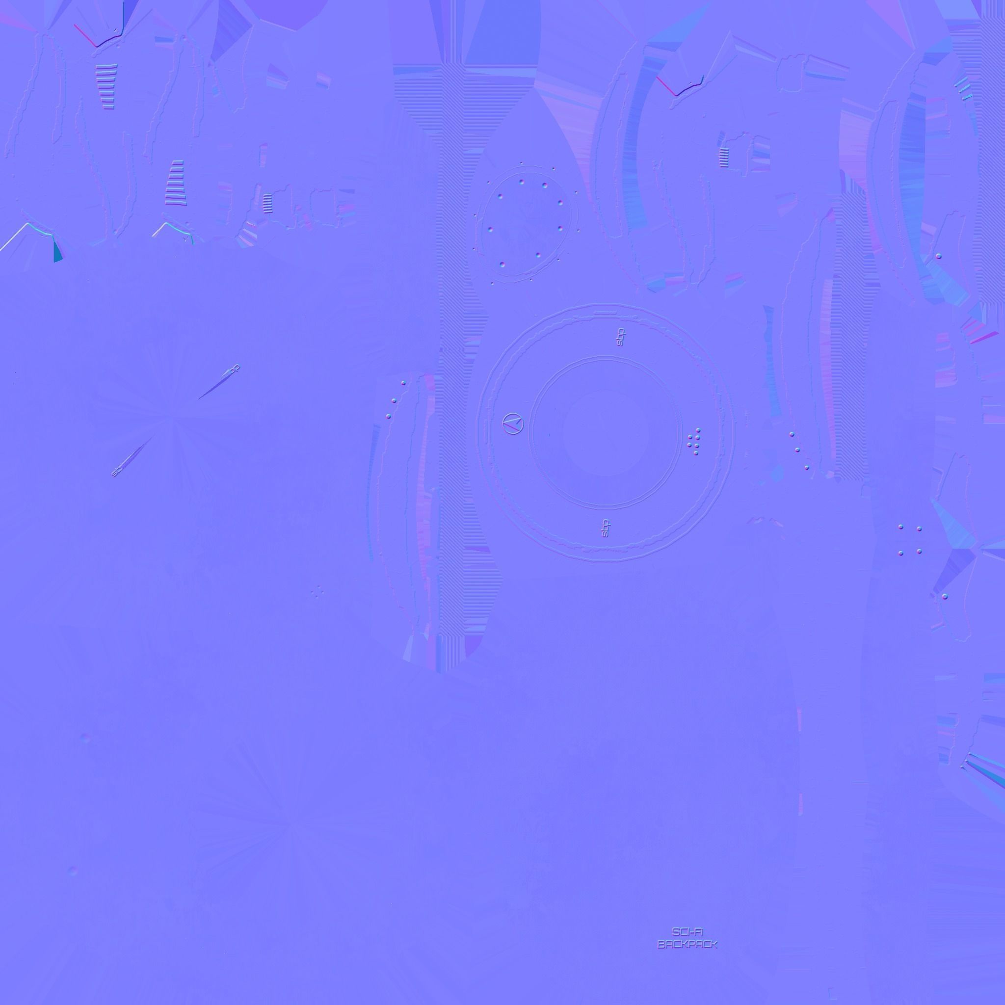 SciFi Backpack D03 Steel - Fashion Character Design Low-poly 3D model_24