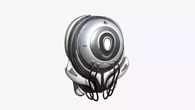 SciFi Backpack D03 Steel - Fashion Character Design Low-poly 3D model
